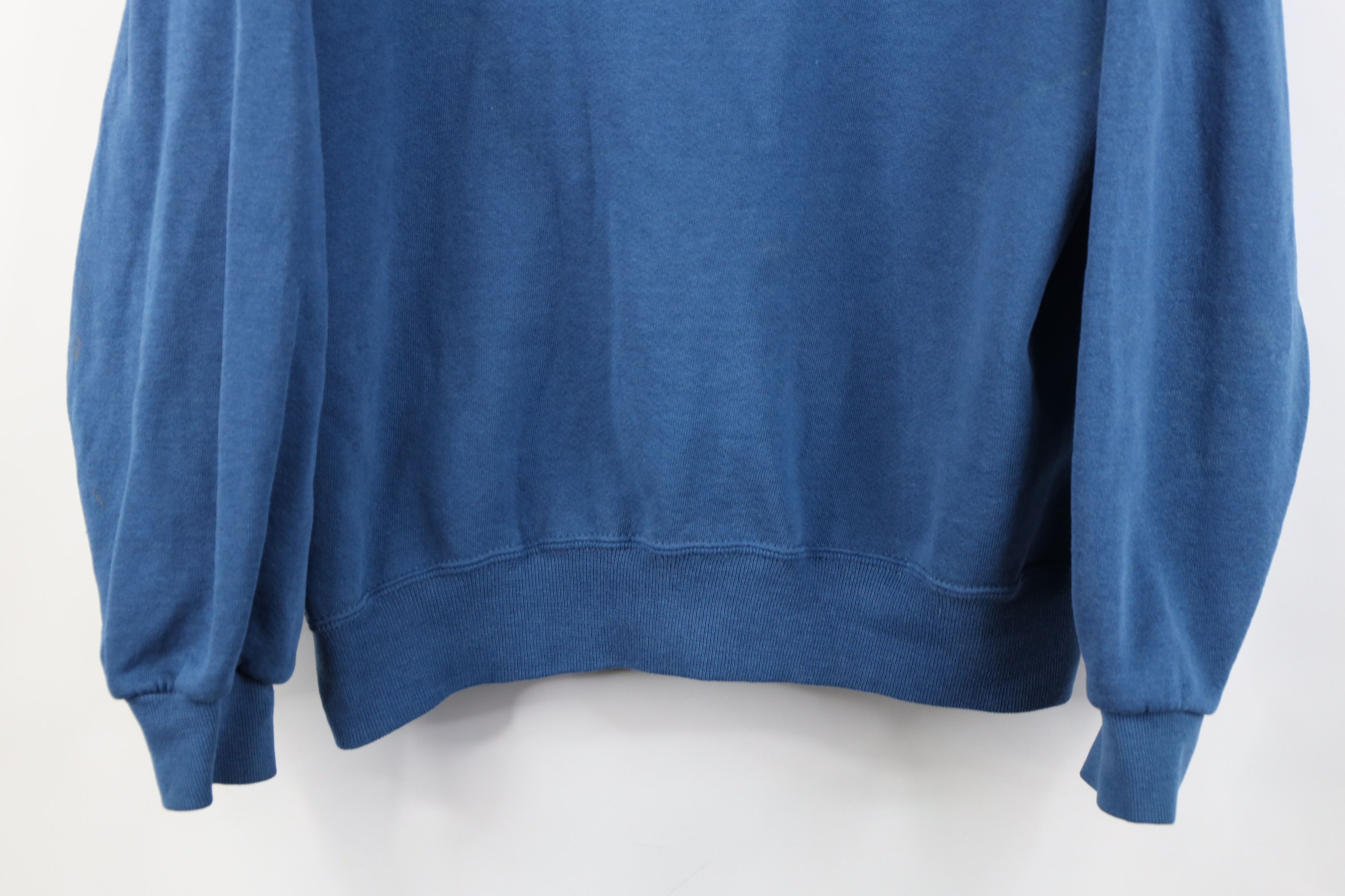 Vintage Vintage 90s Bike Blank Crewneck Sweatshirt Blue USA Size US M / EU 48-50 / 2 - 3 Thumbnail