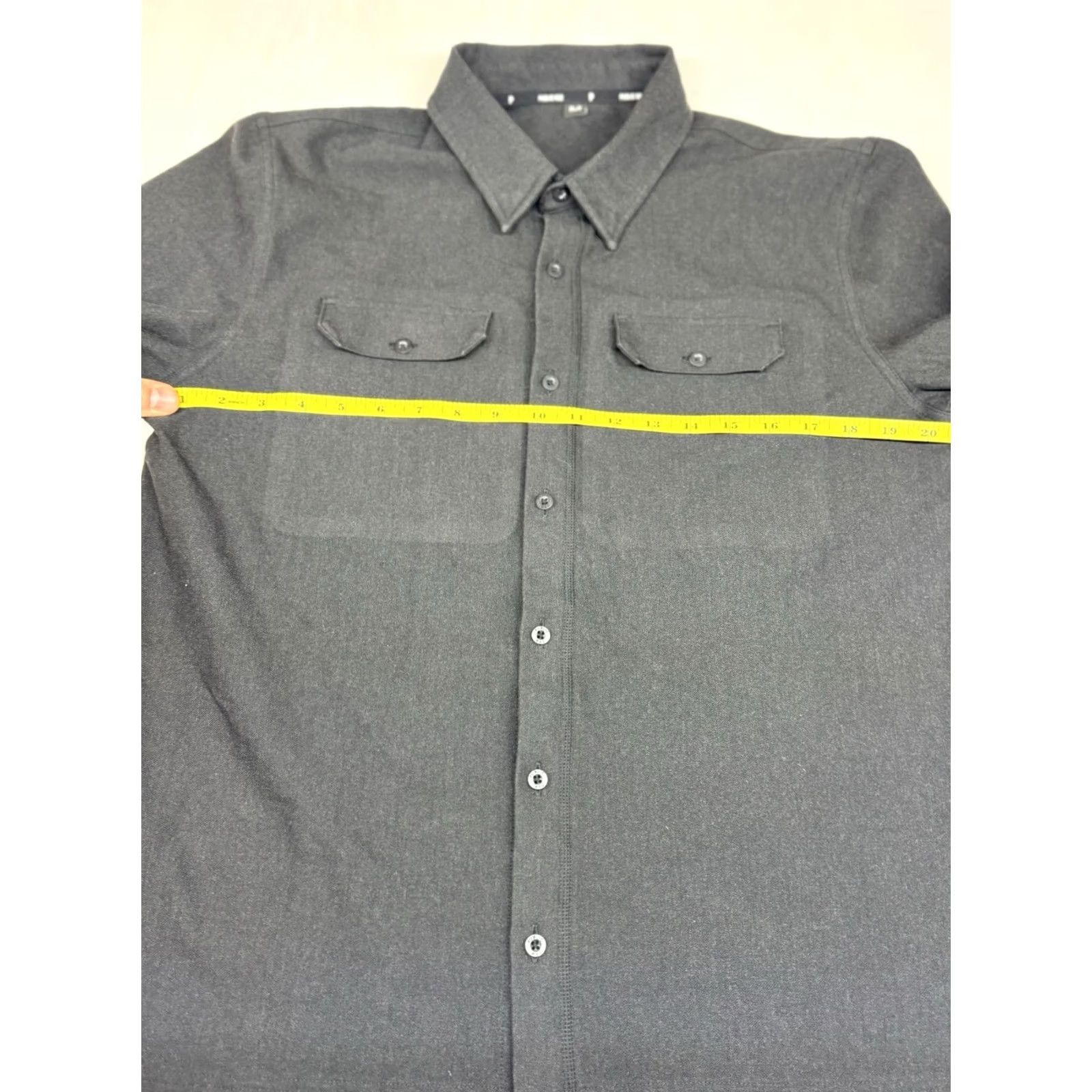 Vintage Public Rec Shirt Mens M Black Cotton Blend Stretch Thermal Button Down - Casual, Long Sleeve, Pockets, Regular Fit, Fall Winter, Collared, Jeans, Men Size US M / EU 48-50 / 2 - 4 Thumbnail
