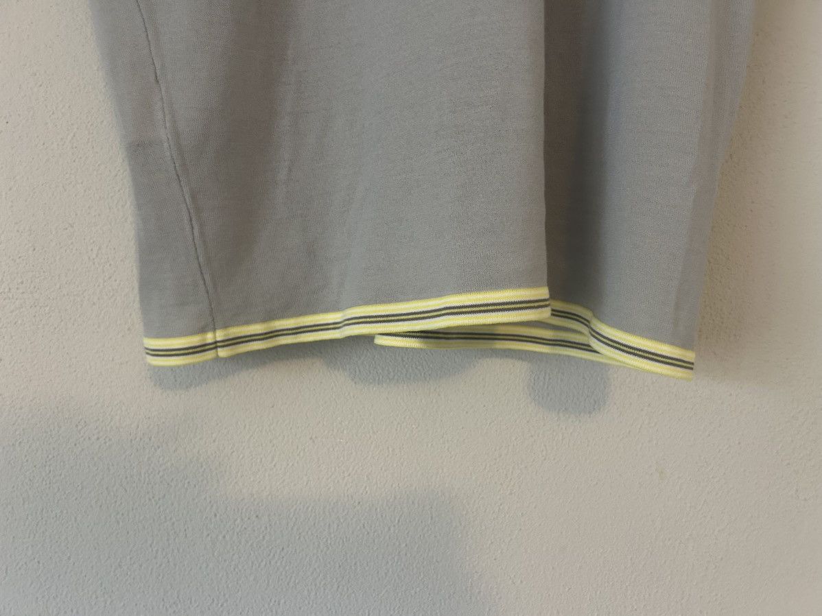 Hermes Hermès Gray Wool T-Shirt with Yellow Stripe Accents - Size L Size US L / EU 52-54 / 3 - 5 Thumbnail