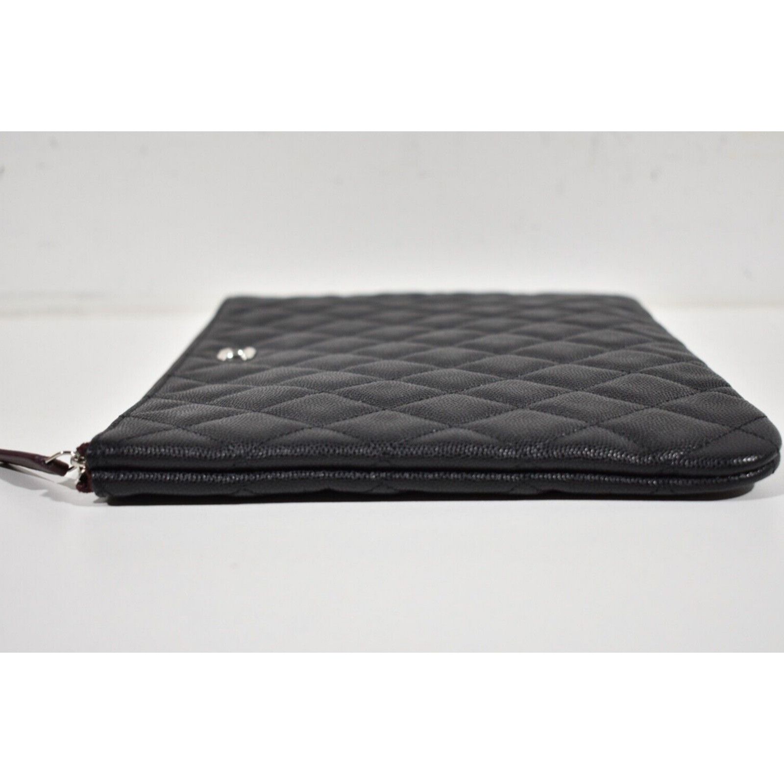 Chanel Classic Quilted CC Zipper Pouch O Case Medium Bag