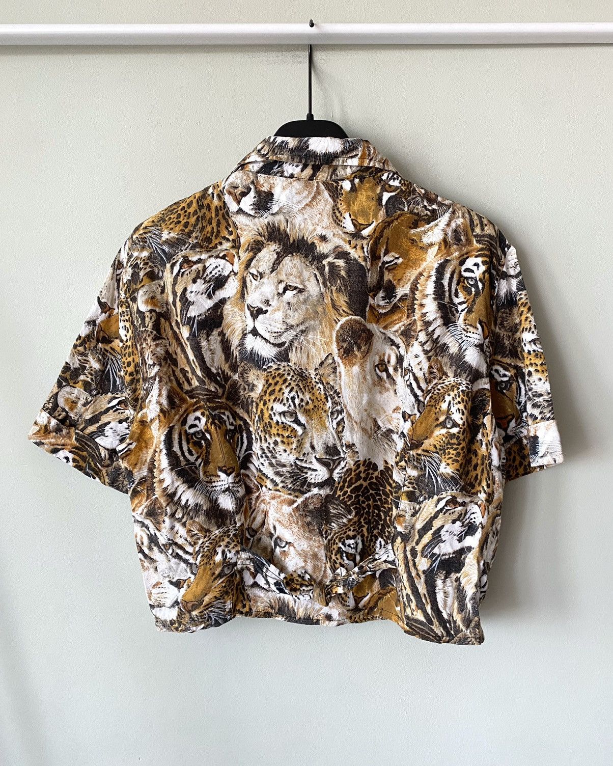 Kenzo Vintage Kenzo Jeans Wave tiger fullprint zip runway shirt Size L / US 10 / IT 46 - 3 Thumbnail