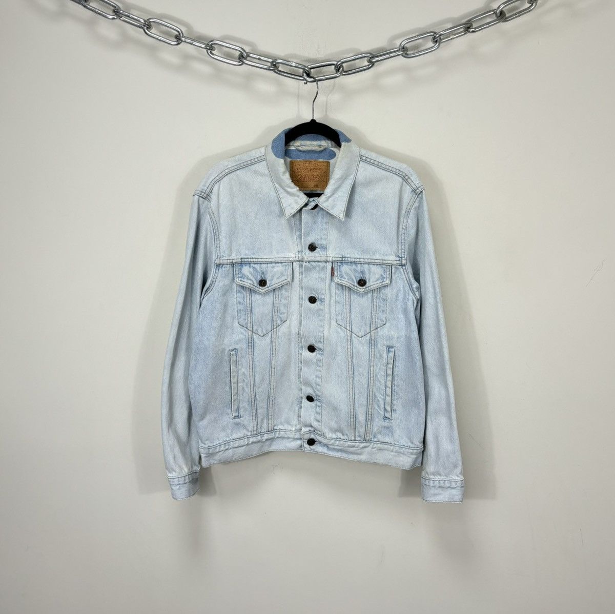 Levi's Vintage 90s Levi’s USA Faded Washed Rare Hype Denim Jacket Size US M / EU 48-50 / 2 - 1 Thumbnail