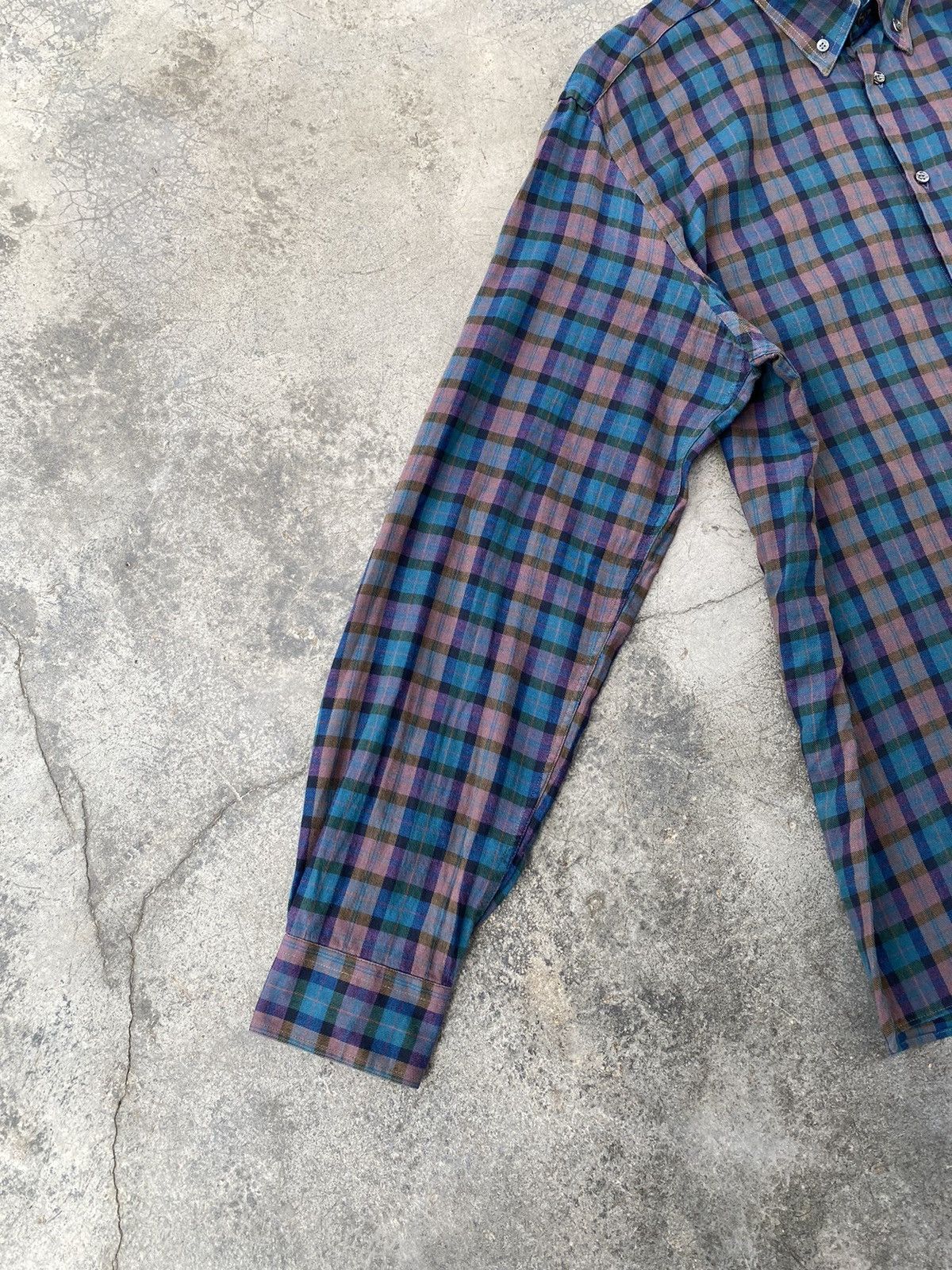 Givenchy Vintage 70s Givenchy Gentleman Paris Plaid Button Ups Size US M / EU 48-50 / 2 - 8 Thumbnail