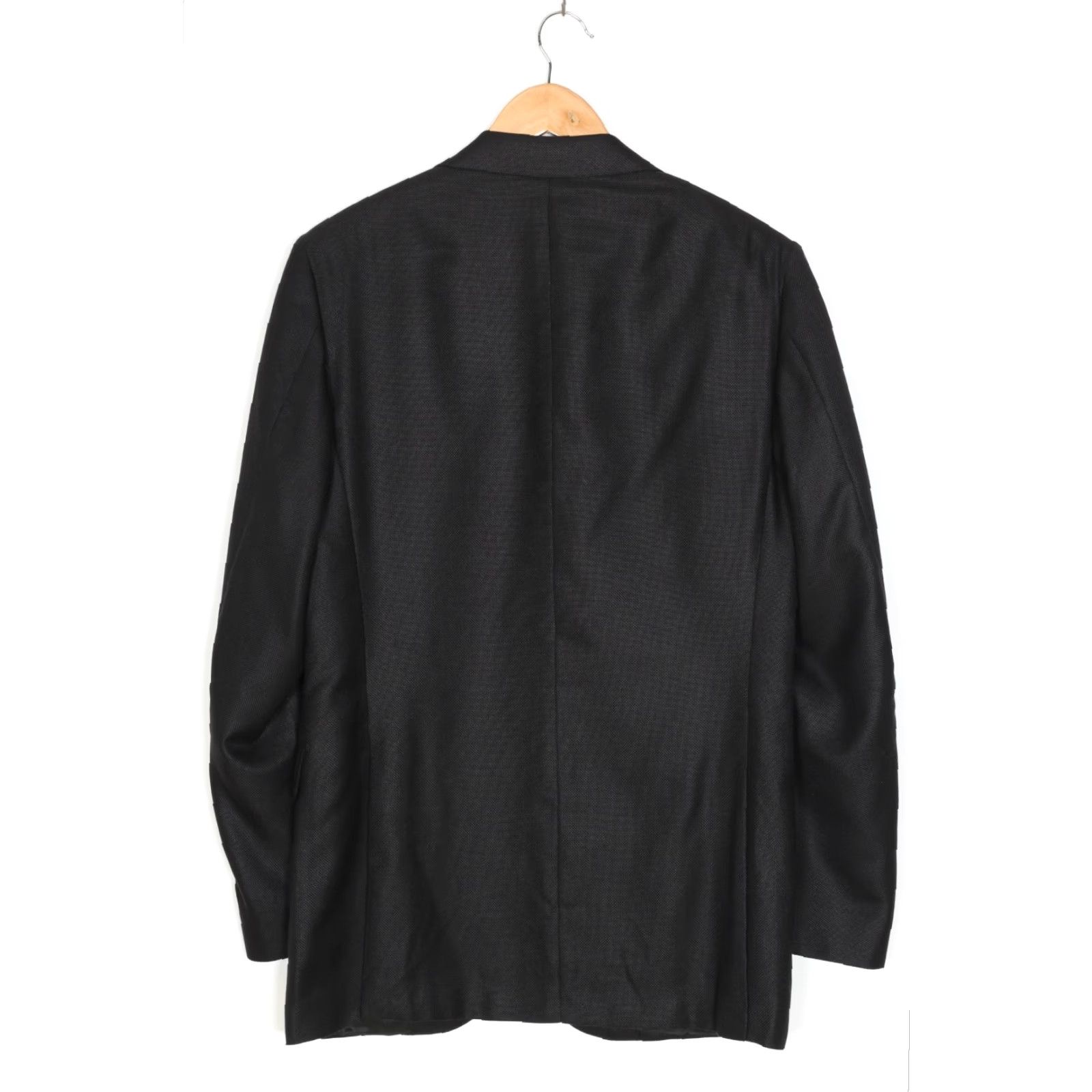 Corneliani CORNELIANI Leader Blazer Jacket Men L Virgin Wool Silk Made in ITALY Blazer Black Mens Regular Jacket Size 42R - 3 Thumbnail