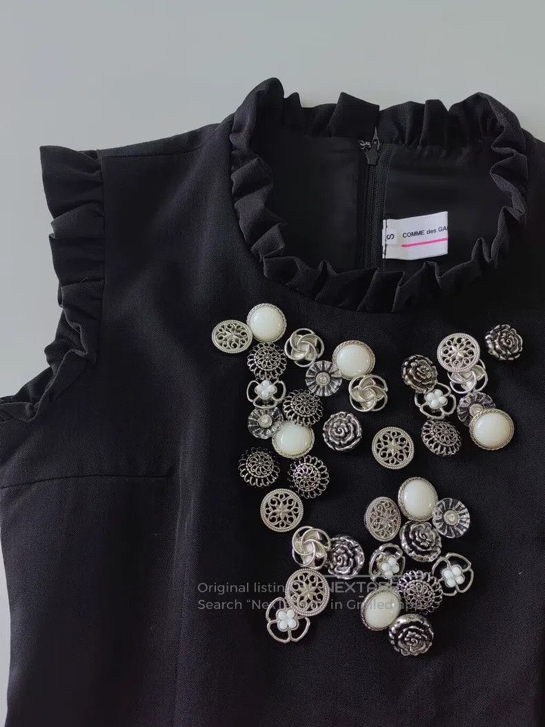 Comme des Garcons Comme Des Garcons Black badge button dress Size S / US 4 / IT 40 - 6 Thumbnail