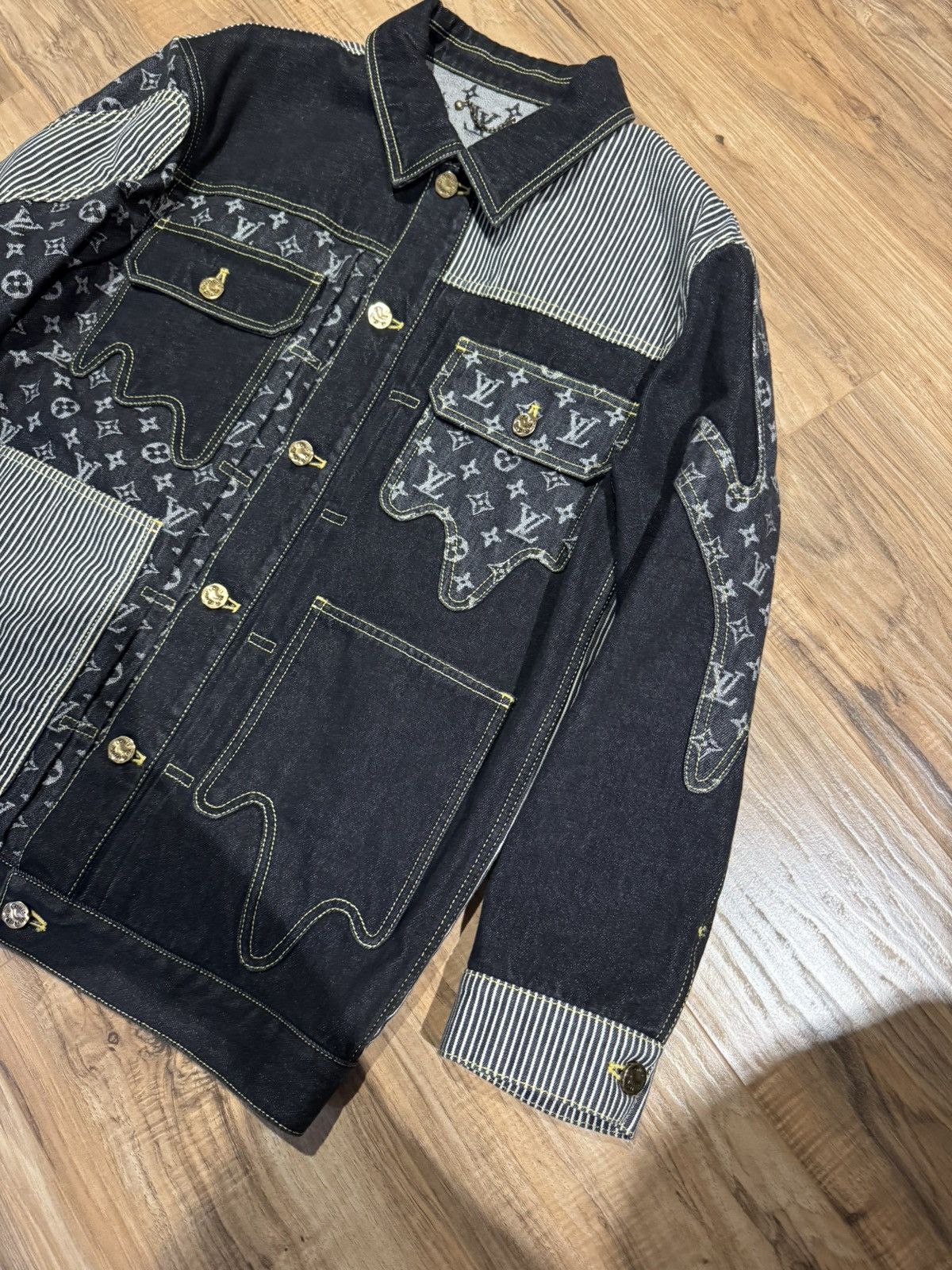 Louis Vuitton Louis Vuitton x Nigo Monogram Denim Jacket Size US S / EU 44-46 / 1 - 3 Thumbnail