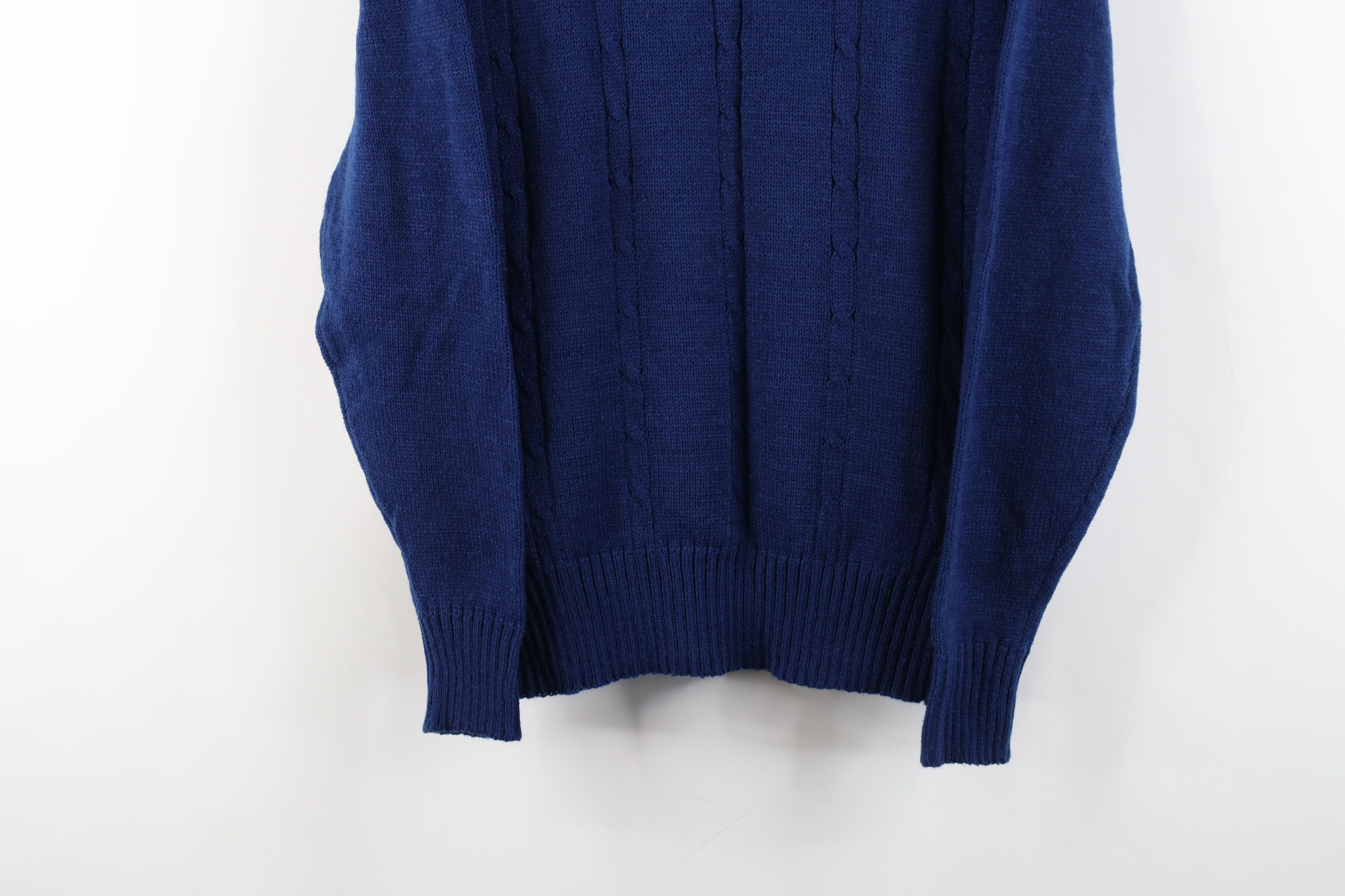 Vintage Vintage 70s Streetwear Chunky Cable Knit Crewneck Sweater Size L / US 10 / IT 46 - 3 Thumbnail
