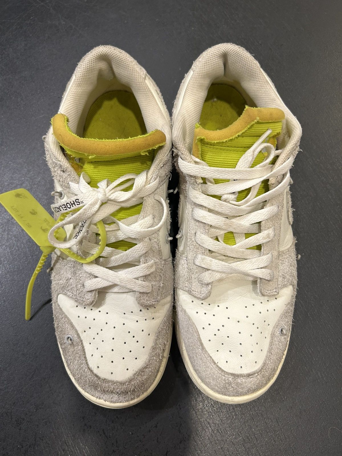 Nike × Off-White Nike Dunk Low ‘Off-White Lot 14’ Size US 11.5 / EU 44-45 - 6 Thumbnail
