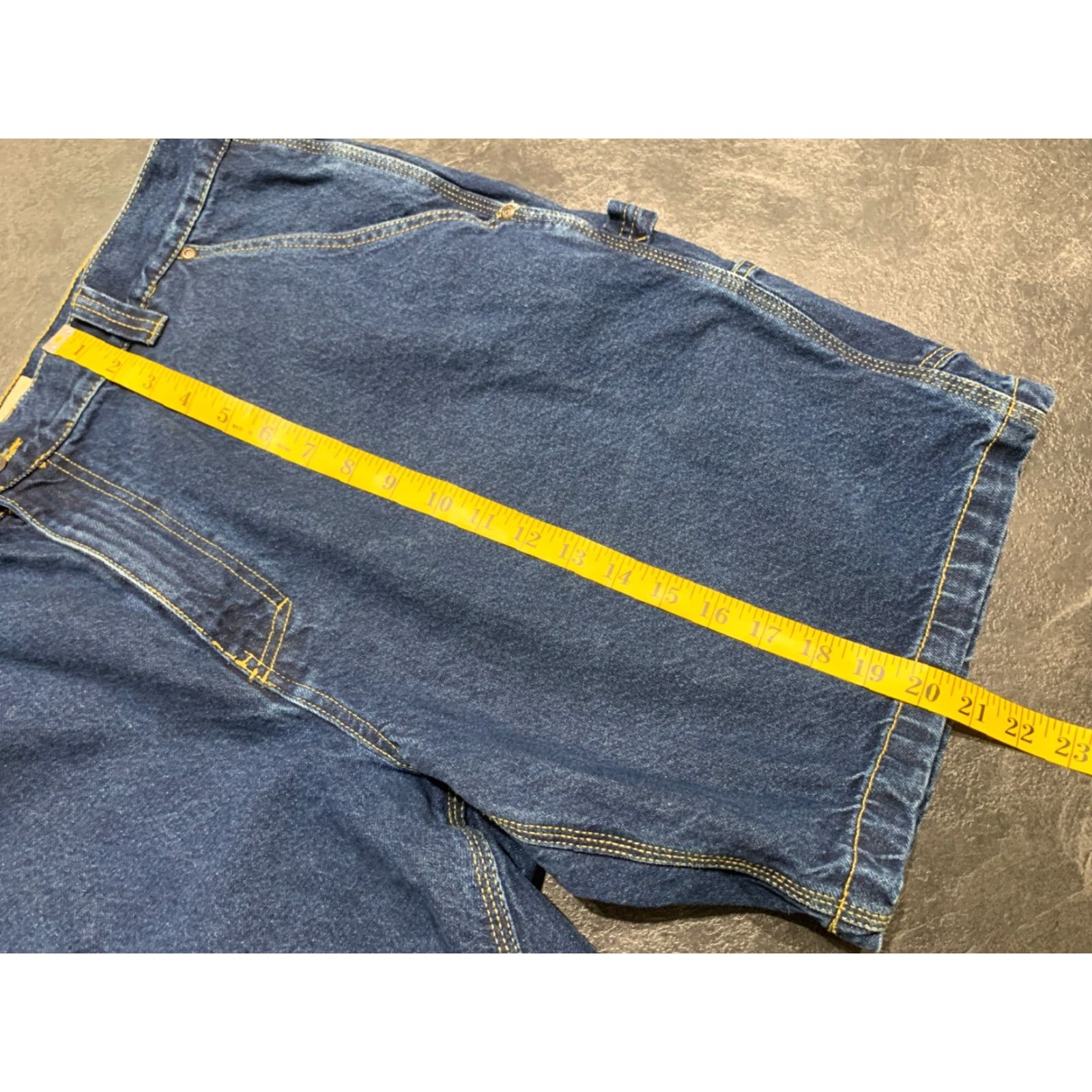 Denime RedHead Men Denim Carpenter Shorts Size 42 Blue Casual Workwear 90s Inspired Size US 42 / EU 58 - 7 Thumbnail