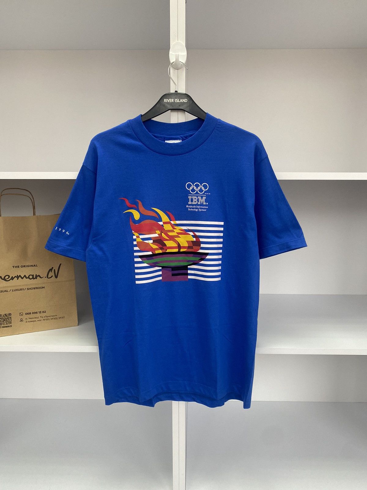 Band Tees × Designer × Vintage Vintage Atlanta Olympic 96 IBM Tee Size US M / EU 48-50 / 2 - 2 Thumbnail