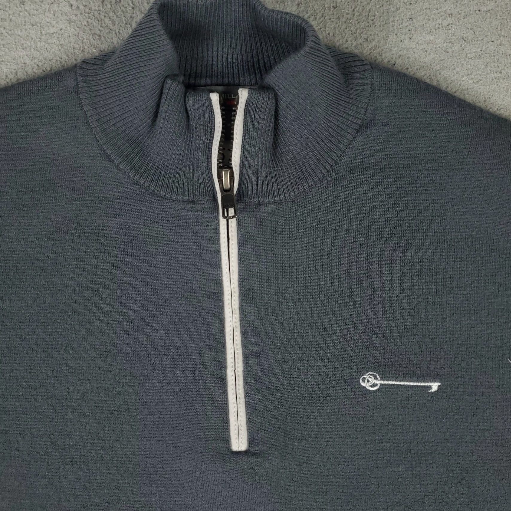 Peter Millar Peter Millar Vest Mens Large Gray Wool 1/4 Zip Pullover Sweater Size US L / EU 52-54 / 3 - 2 Thumbnail