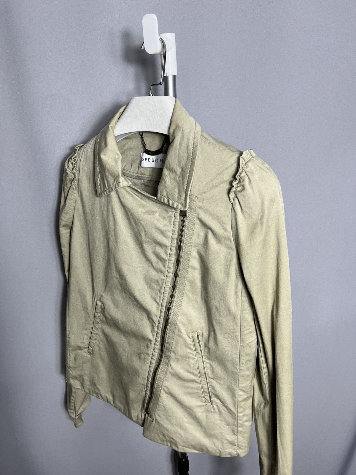 See by Chloe See by Chloe Beige Zip Jacket Womans Cotton Size M / US 6-8 / IT 42-44 - 8 Thumbnail