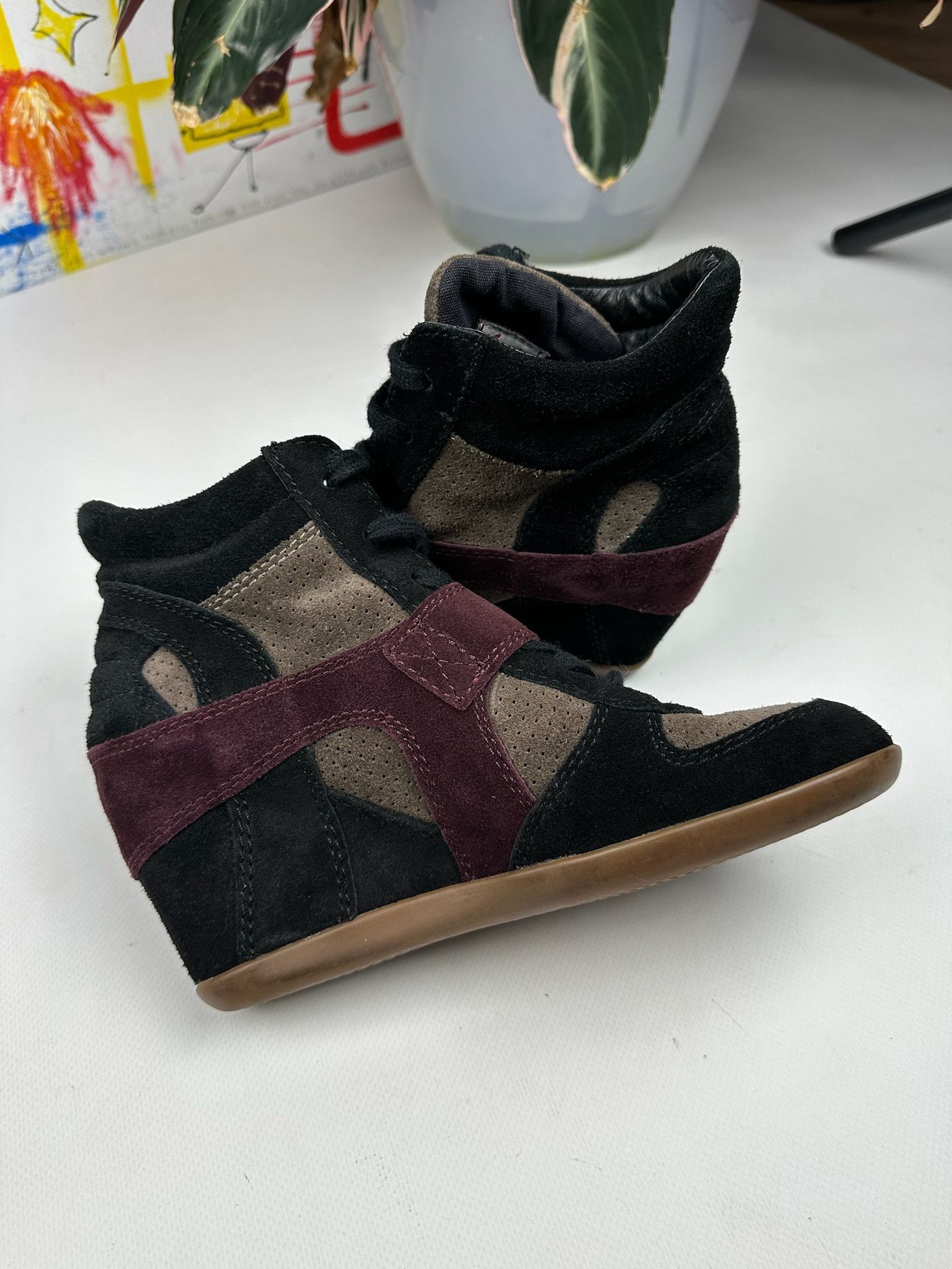 Japanese Brand Isabel Marant style Bekett Wedge Sneakers Shoes Opium Size US 8 / IT 38 - 14 Thumbnail