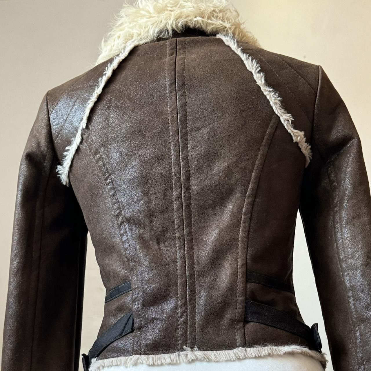 Vintage Insane penny lane fur leather jacket Size S / US 4 / IT 40 - 5 Thumbnail