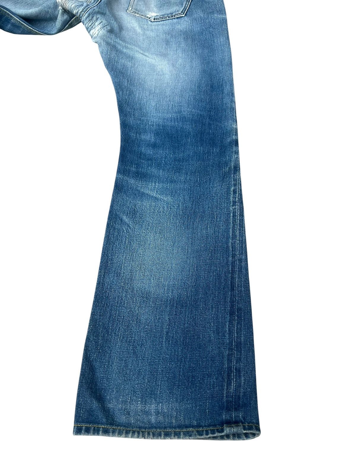 KATO Vintage Kato Japan Ripped Distressed Faded Denim Flare Jeans Size US 31 - 19 Thumbnail