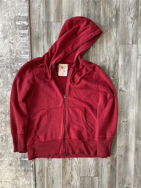 Gap × Vintage Distressed Gap Zip Hoodie RED Size US S / EU 44-46 / 1 - 1 Thumbnail