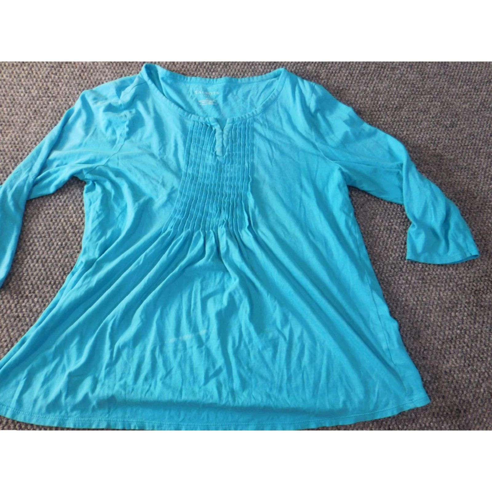 Talbots Talbots Blouse Womens Medium Blue Crew Neck Pullover Basic Casual Tee Stretch Size M / US 6-8 / IT 42-44 - 2 Thumbnail