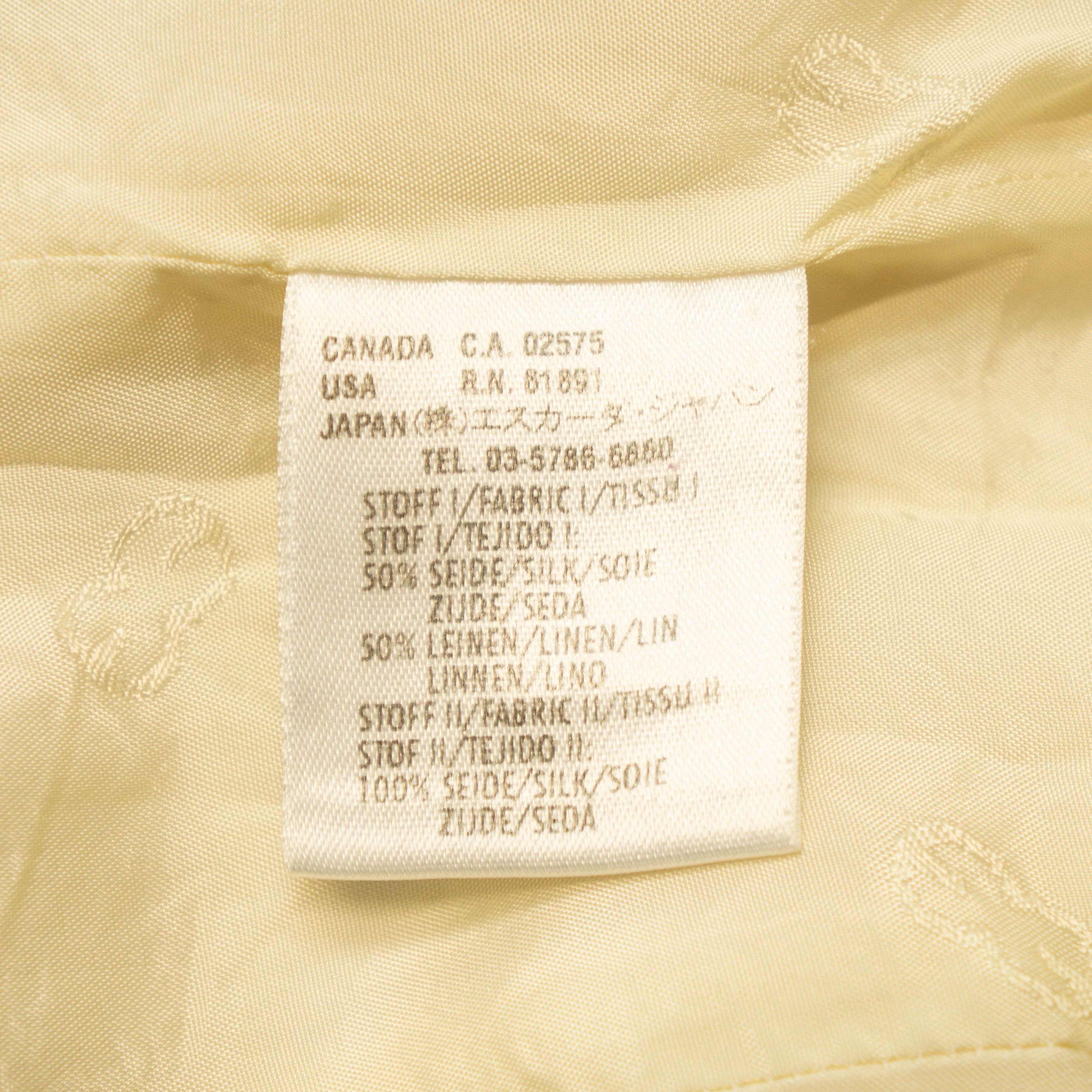 Escada ESCADA Beige Leopard Silk Linen Blazer Vintage 90s 00s Size M / US 6-8 / IT 42-44 - 9 Thumbnail