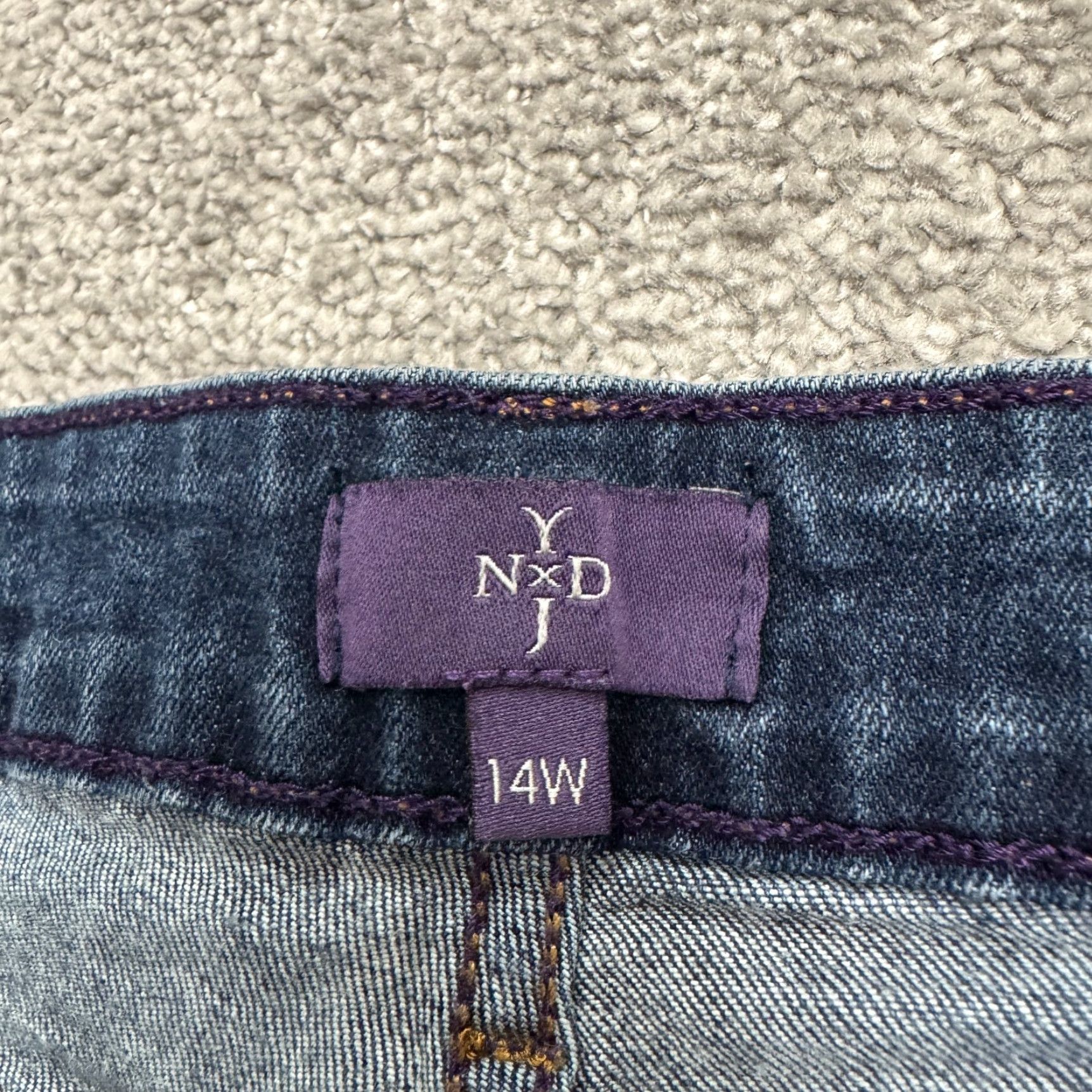 NYDJ NYDJ Jeans Womens 14W Blue Medium Wash Ankle Cropped Tapered Casual 34x25 Size 36" / US 14 / IT 50 - 5 Thumbnail