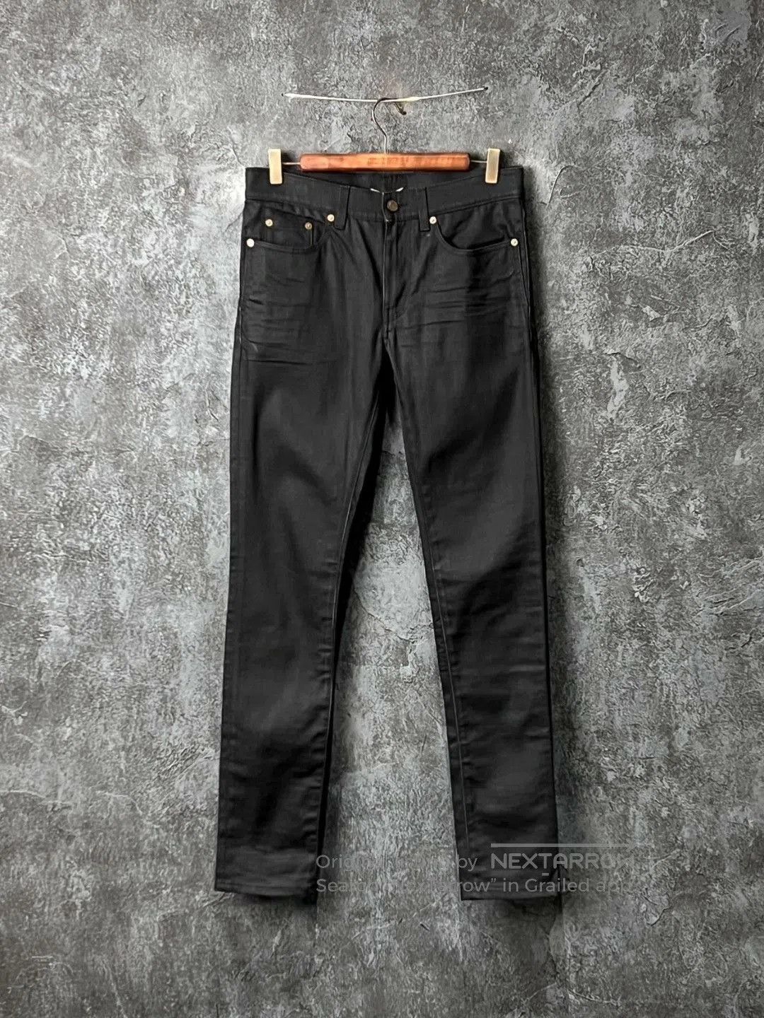 Saint Laurent Paris SAINT LAURENT Black Cotton Slim Jeans. Size US 30 / EU 46 - 1 Thumbnail