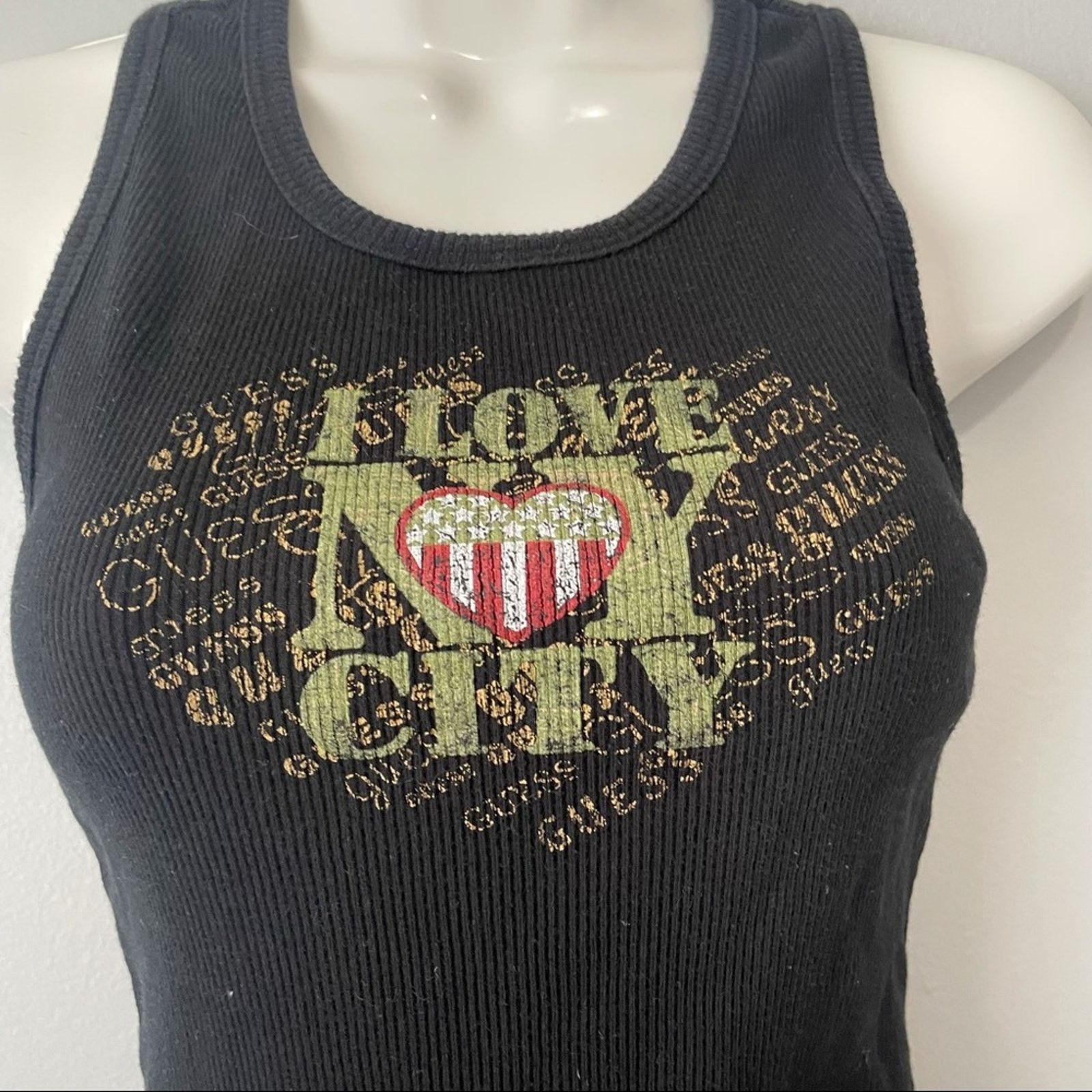 Guess Guess Jeans Vintage I love NY black tank 2002 size medium Size M / US 6-8 / IT 42-44 - 2 Thumbnail