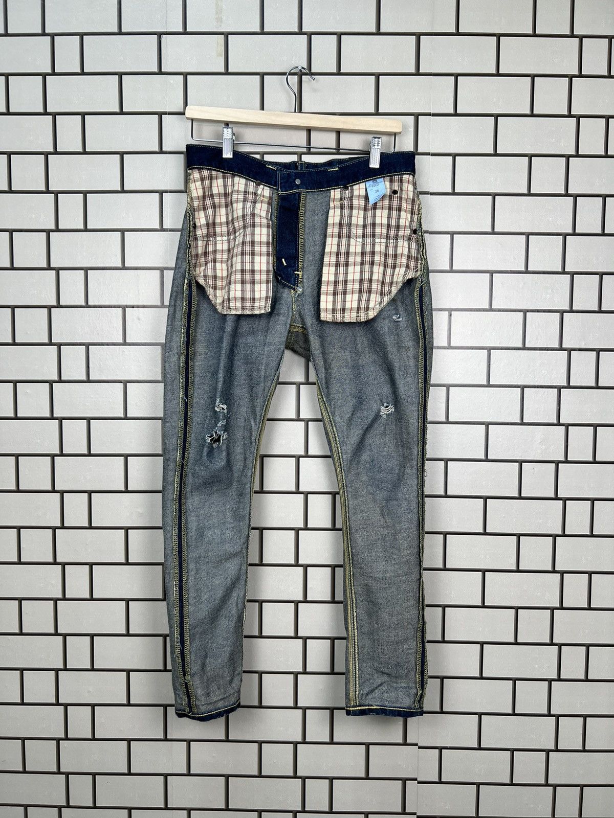 Lee Vintage Lee Union Made Distressed Skinny Jeans Size US 31 - 14 Thumbnail