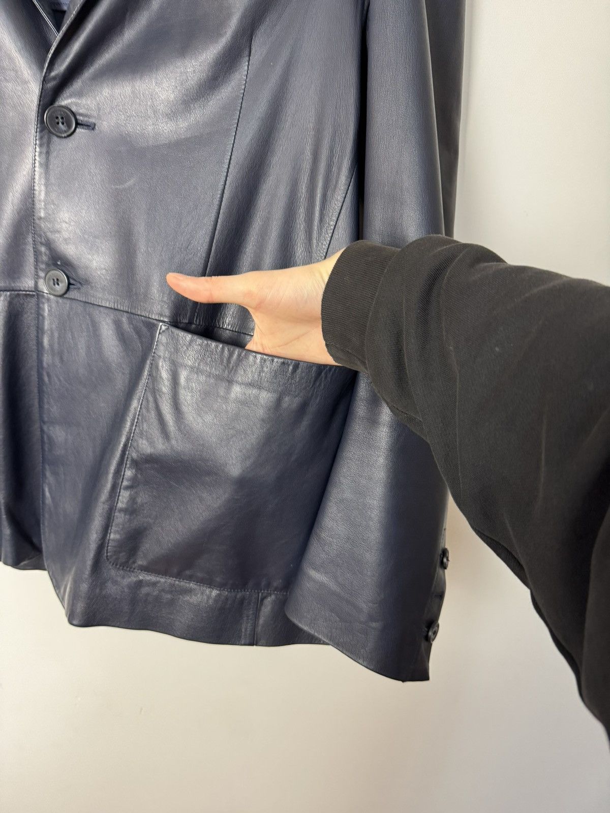 Bruno Magli Bruno Magli Real Leather Blazer Luxury Italian Designer Size 48R - 9 Thumbnail