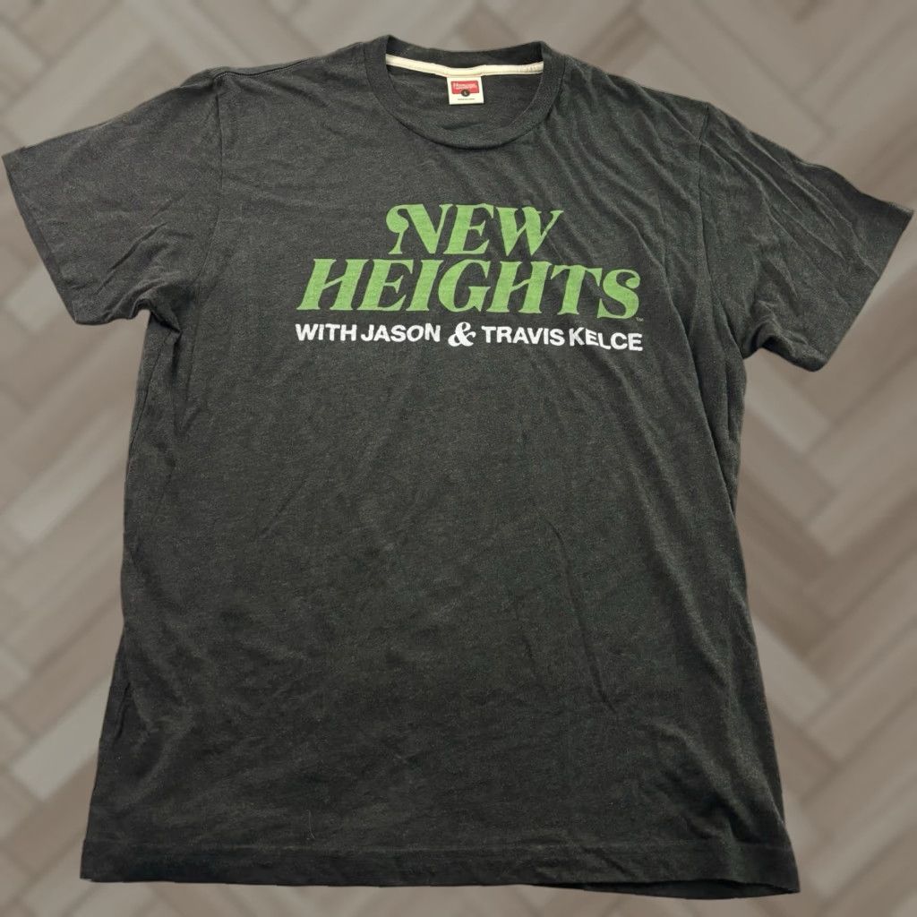 Vintage Homage New Heights Jason Travis Kelce Short Sleeve T Shirt Men's L Gray Size US L / EU 52-54 / 3 - 1 Thumbnail