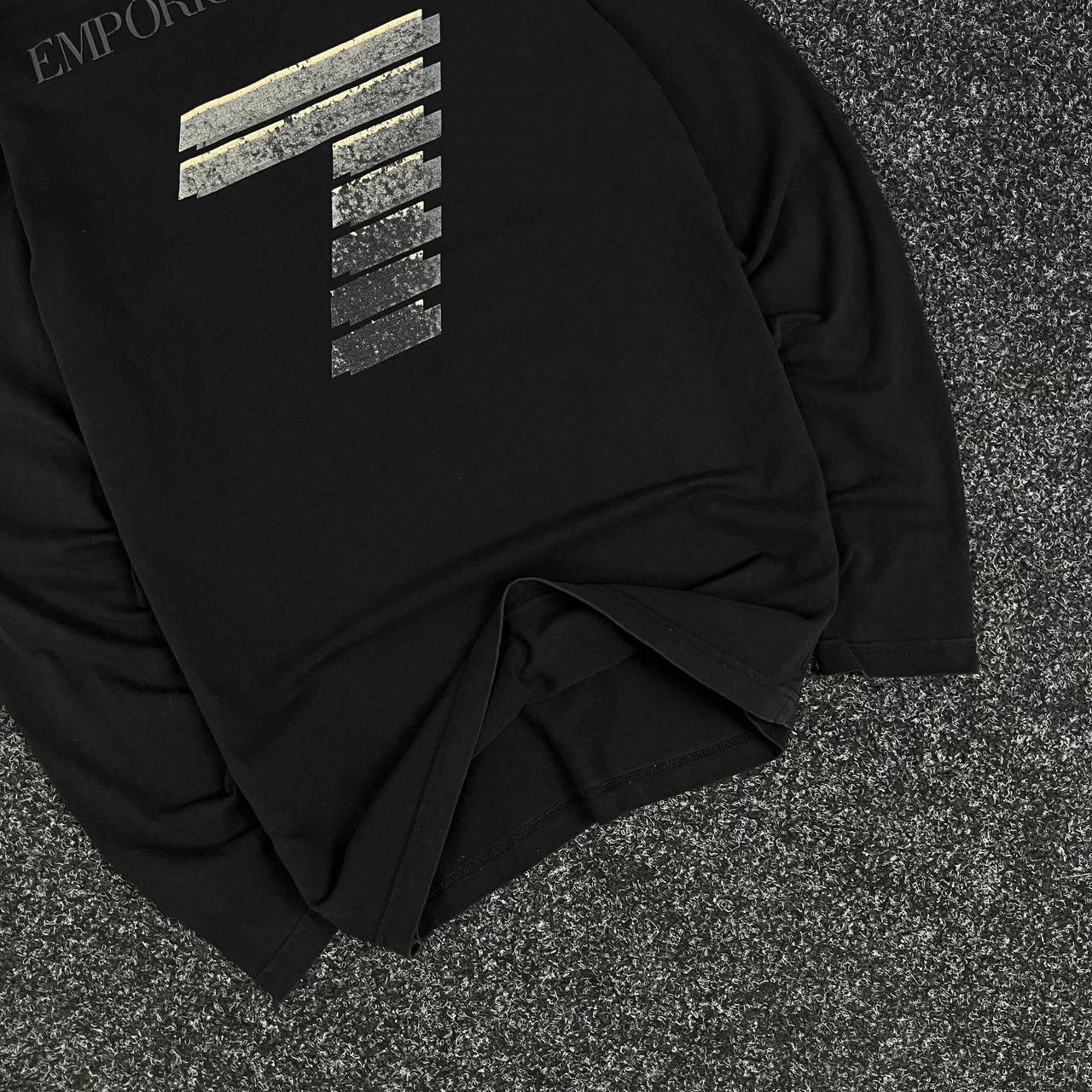 Emporio Armani Vintage Armani Big Logo Long Sleeve Avant Garde Affliction Size US S / EU 44-46 / 1 - 7 Thumbnail