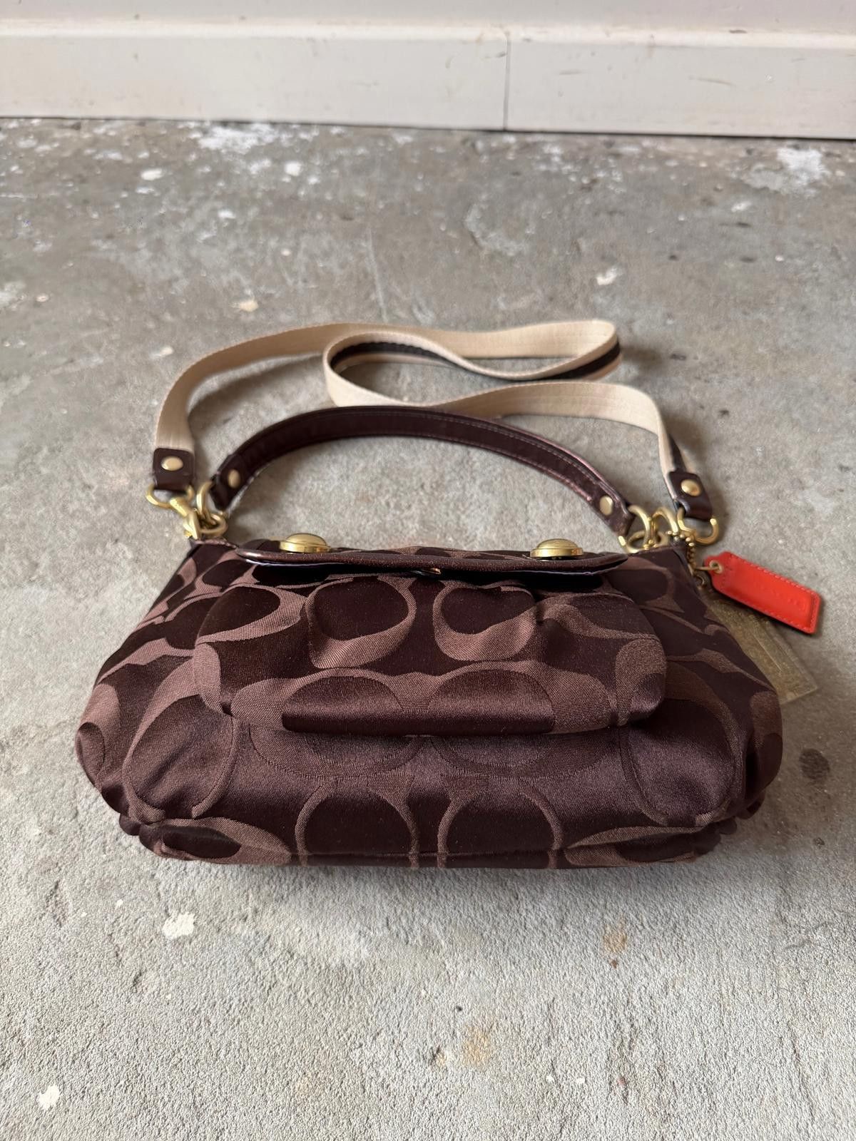 Coach Coach 2Way Poppy Shoulder Bag Brown/Gold Size ONE SIZE - 9 Thumbnail