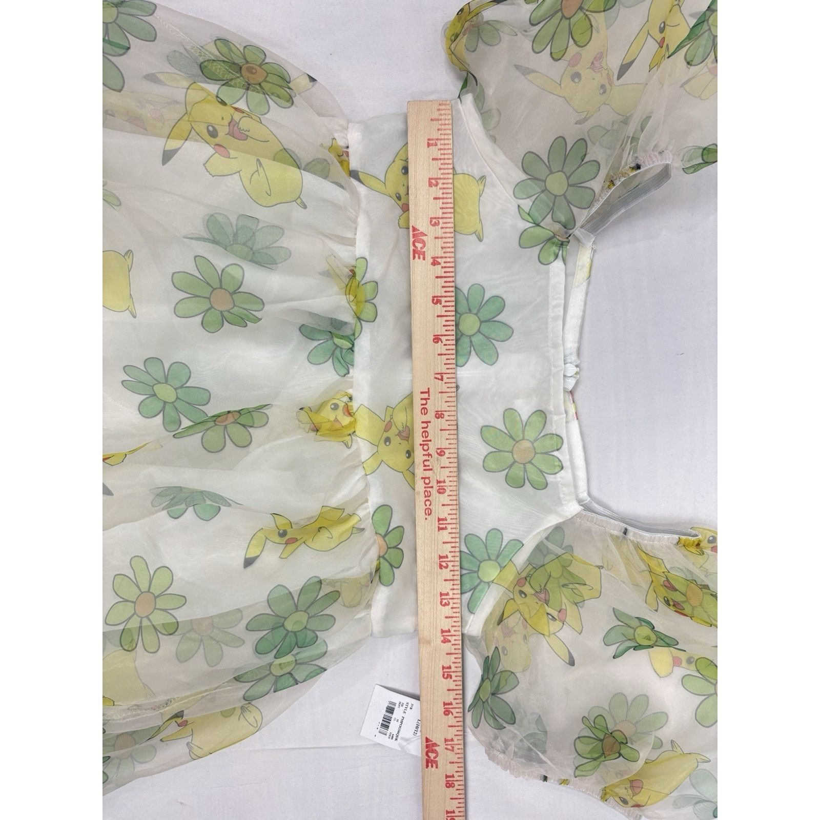 Pokemon NWT Pokémon Pikachu Girls Size L 12 Tulle Dress Puff Sleeve Size XL / US 12-14 / IT 48-50 - 3 Thumbnail