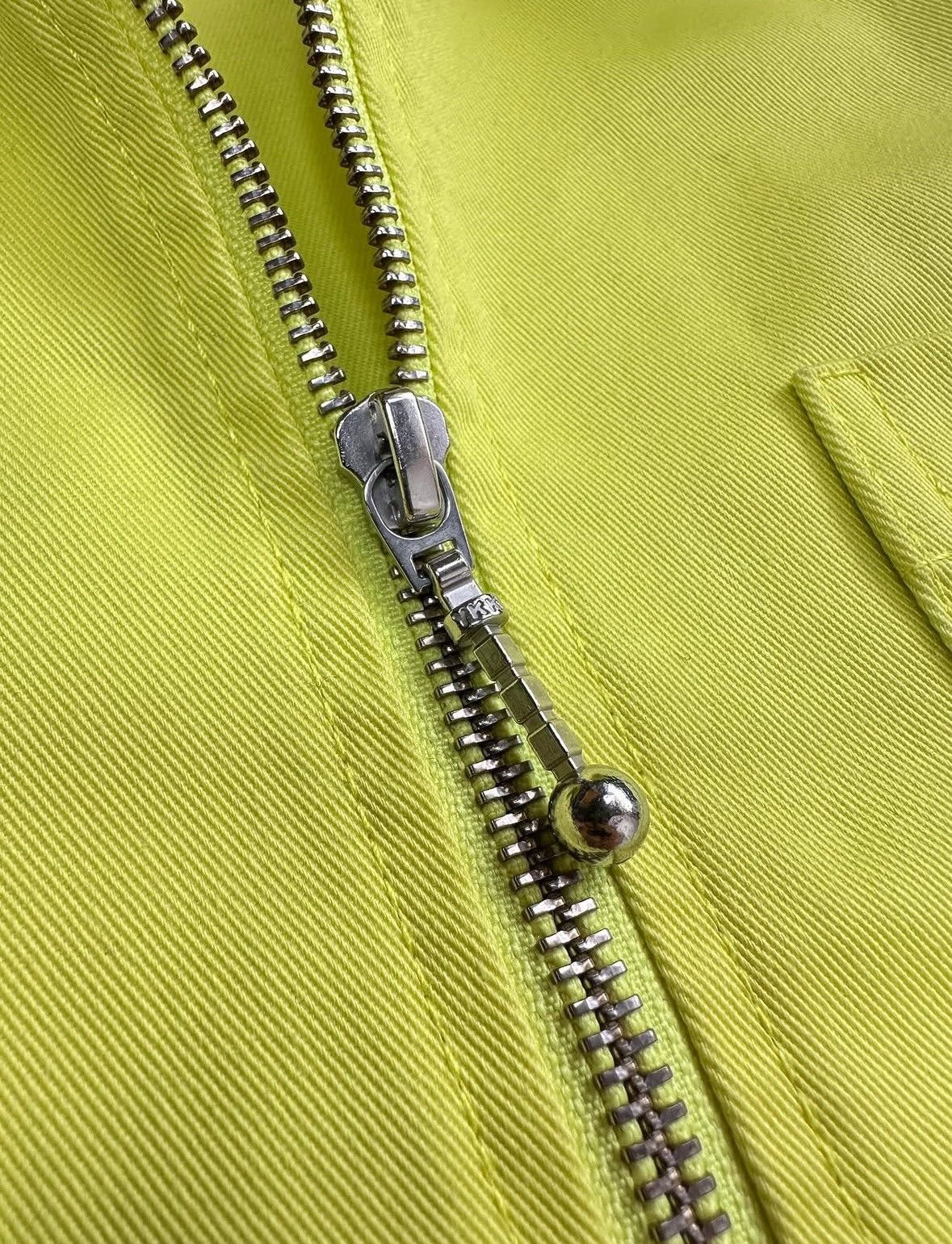 Stussy STUSSY Japan Exclusive Neon Yellow Workwear Zip Jacket Sz M Size US M / EU 48-50 / 2 - 5 Thumbnail