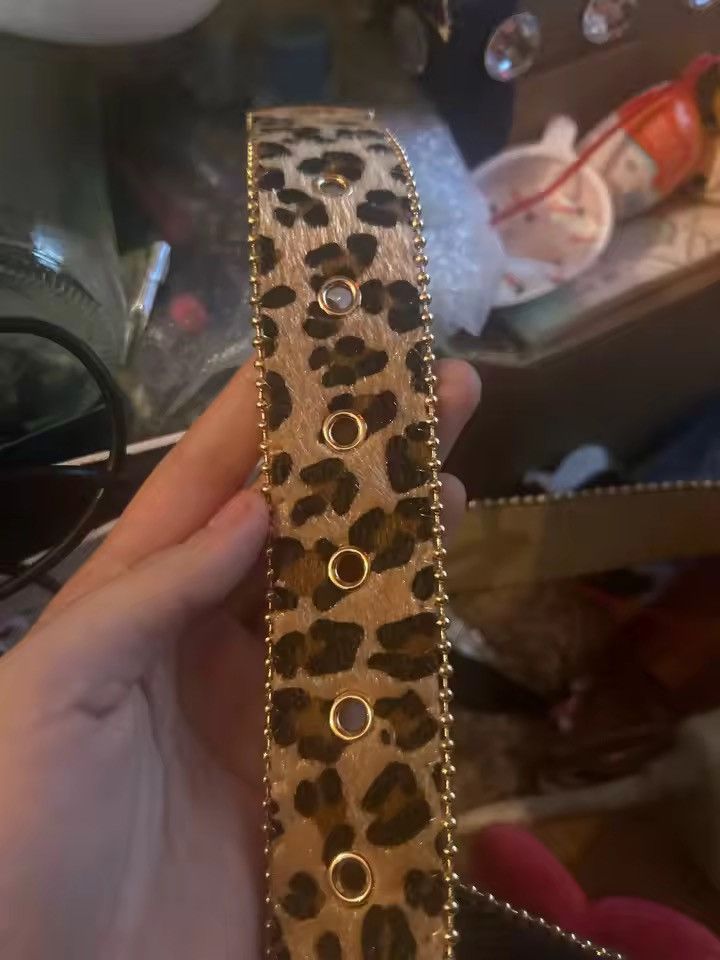 Leather 122 cm leopard cheetah print belt Size ONE SIZE - 8 Thumbnail