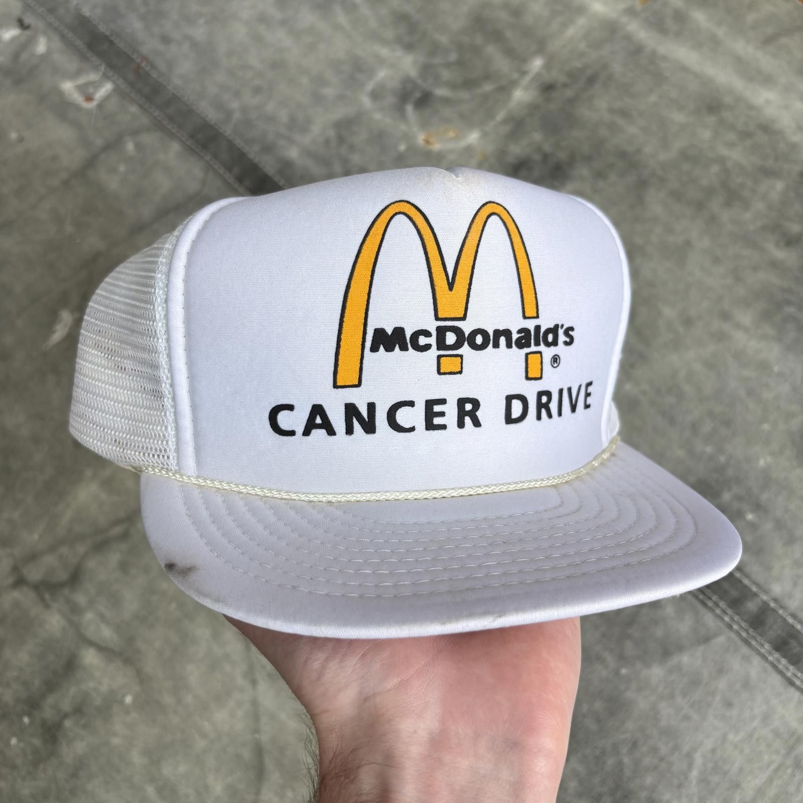Vintage Vintage Deadstock McDonald’s Cancer Drive Rope Trucker Hat Size ONE SIZE - 2 Thumbnail