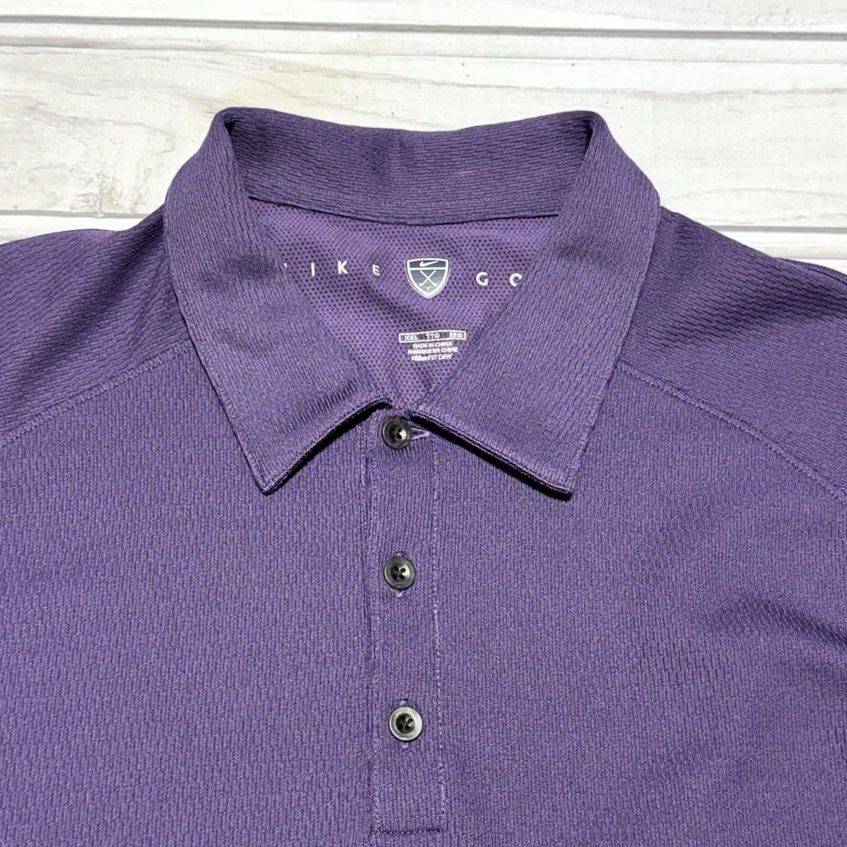 Nike VINTAGE Nike Golf Polo Shirt Mens XXL Purple Short Sleeve Swoosh VTG 90s Y2K Size US XXL / EU 58 / 5 - 2 Thumbnail
