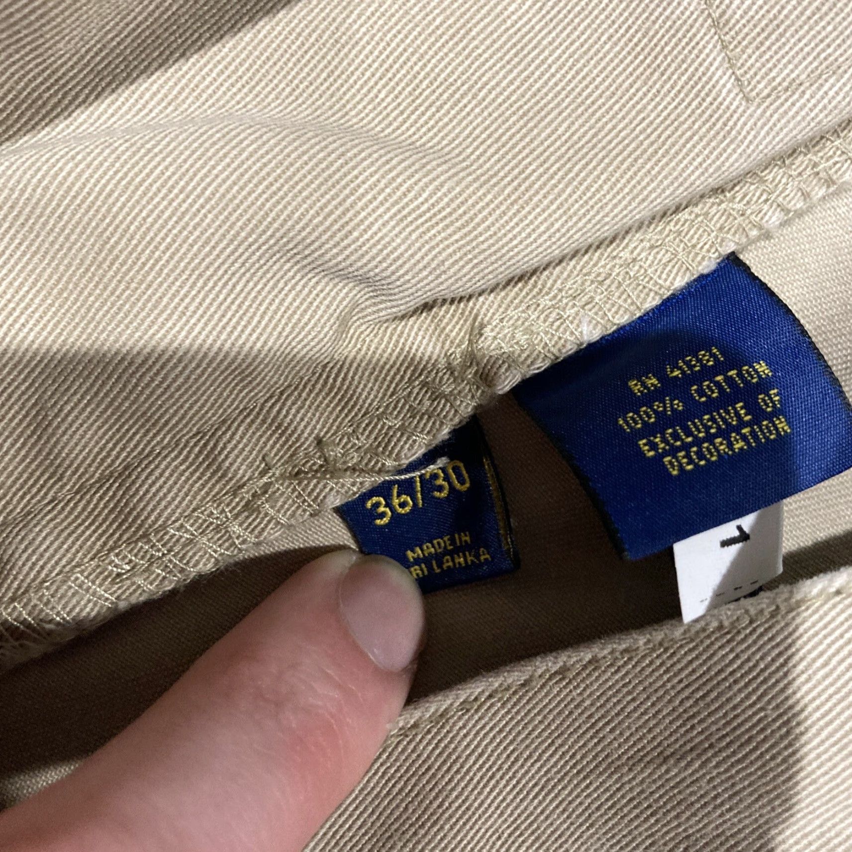 Polo Ralph Lauren VINTAGE Polo Ralph Lauren 650 Straight Pants 36x30 Mens 90s Khaki 100% Cotton Size US M / EU 48-50 / 2 - 7 Thumbnail