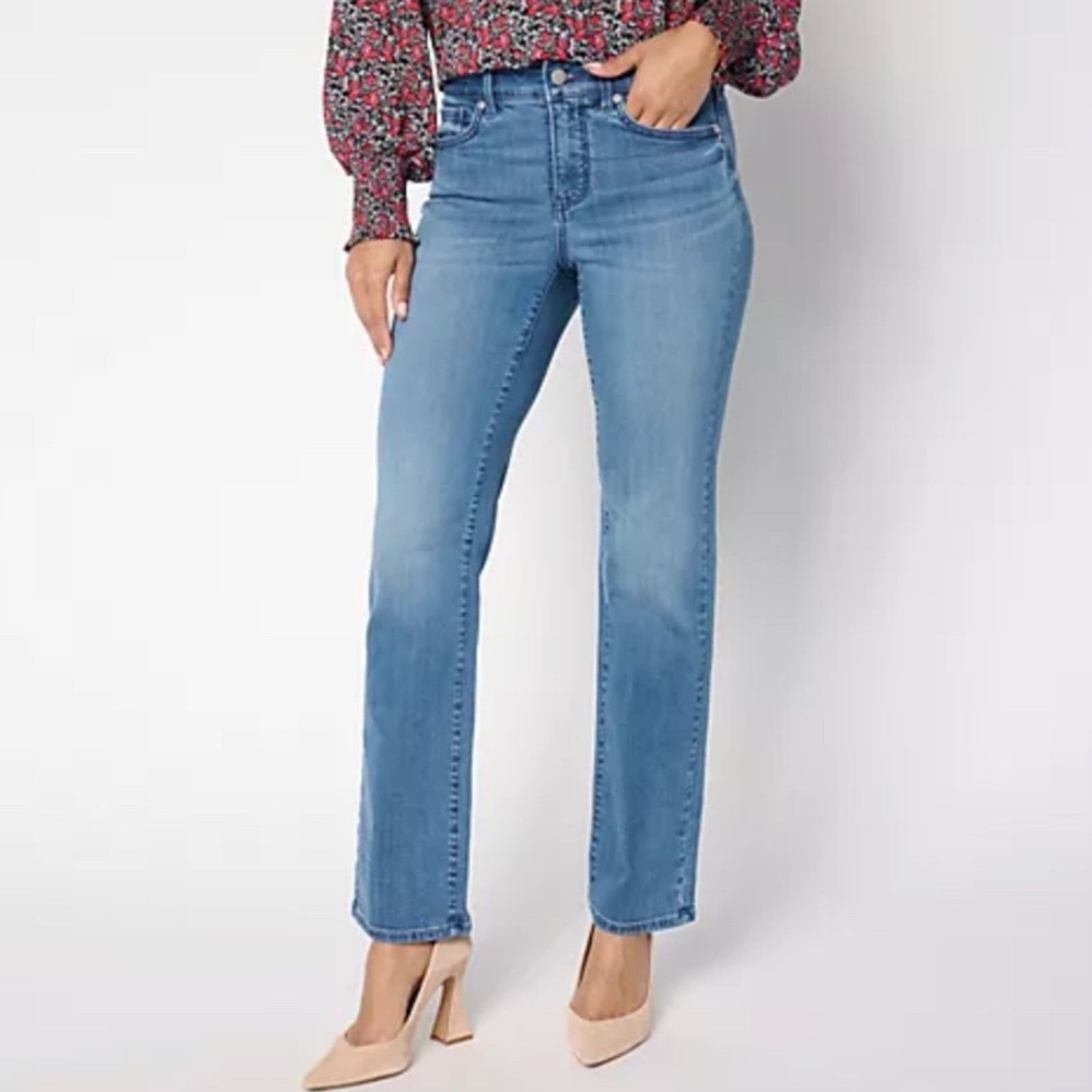 NYDJ NYDJ Marilyn Straight Lift Tuck Jeans - 4 Size 27" / US 4 / IT 40 - 3 Thumbnail