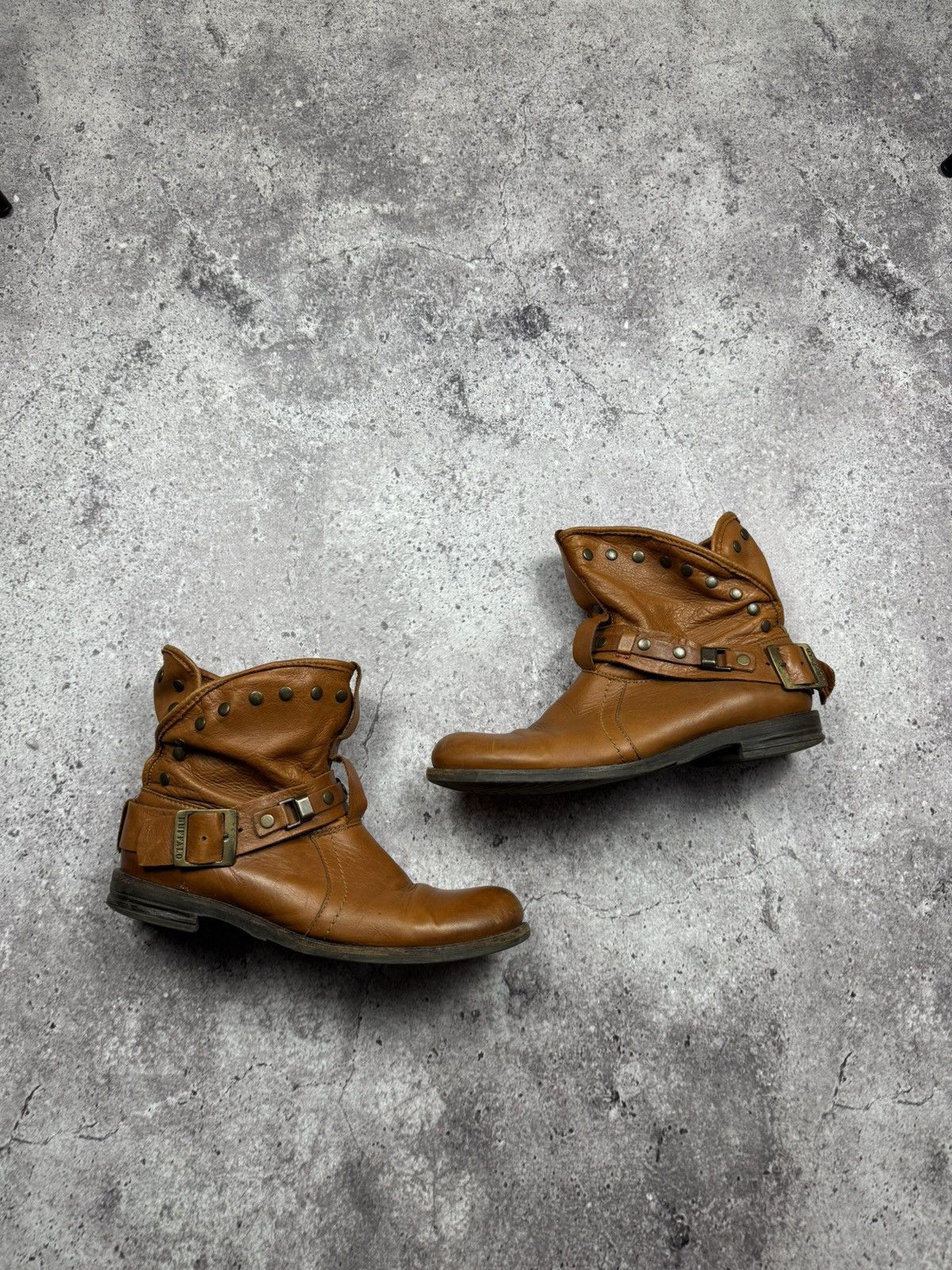 Japanese Brand A.S.9.8 Buffalo Style Studded Belted Boots Leather Japanese Size US 8 / EU 41 - 1 Thumbnail