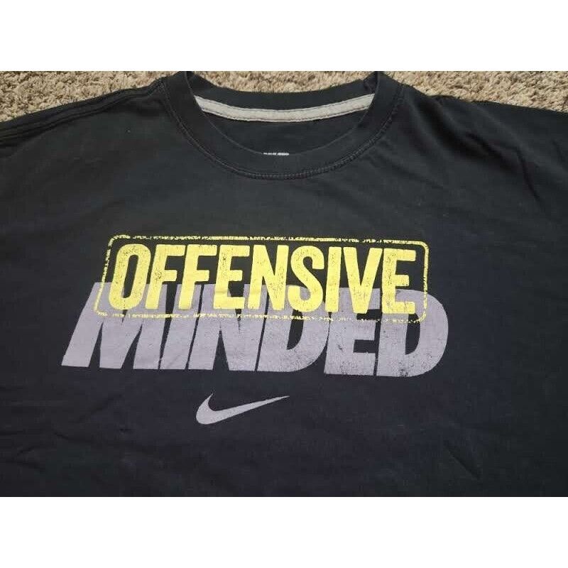Nike Nike Shirt Adult Mens XL Faded Black Offensive Minded Size US XL / EU 56 / 4 - 2 Thumbnail