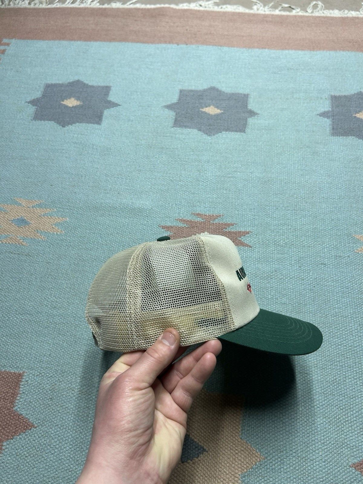 Vintage Vtg trucker hat mesh auburn fertilizer Quadris made in USA Size ONE SIZE - 8 Thumbnail