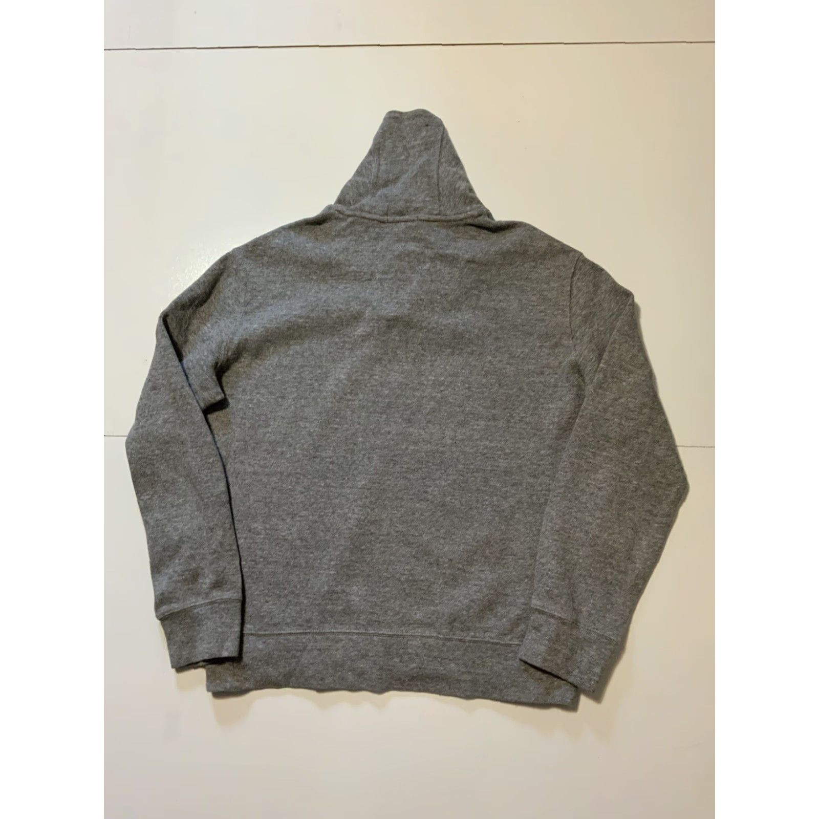 Polo Ralph Lauren VINTAGE Polo Ralph Lauren Pony Player Logo Rib Cotton Gray Shawl Estate Sweater Sz. L Size US L / EU 52-54 / 3 - 2 Thumbnail