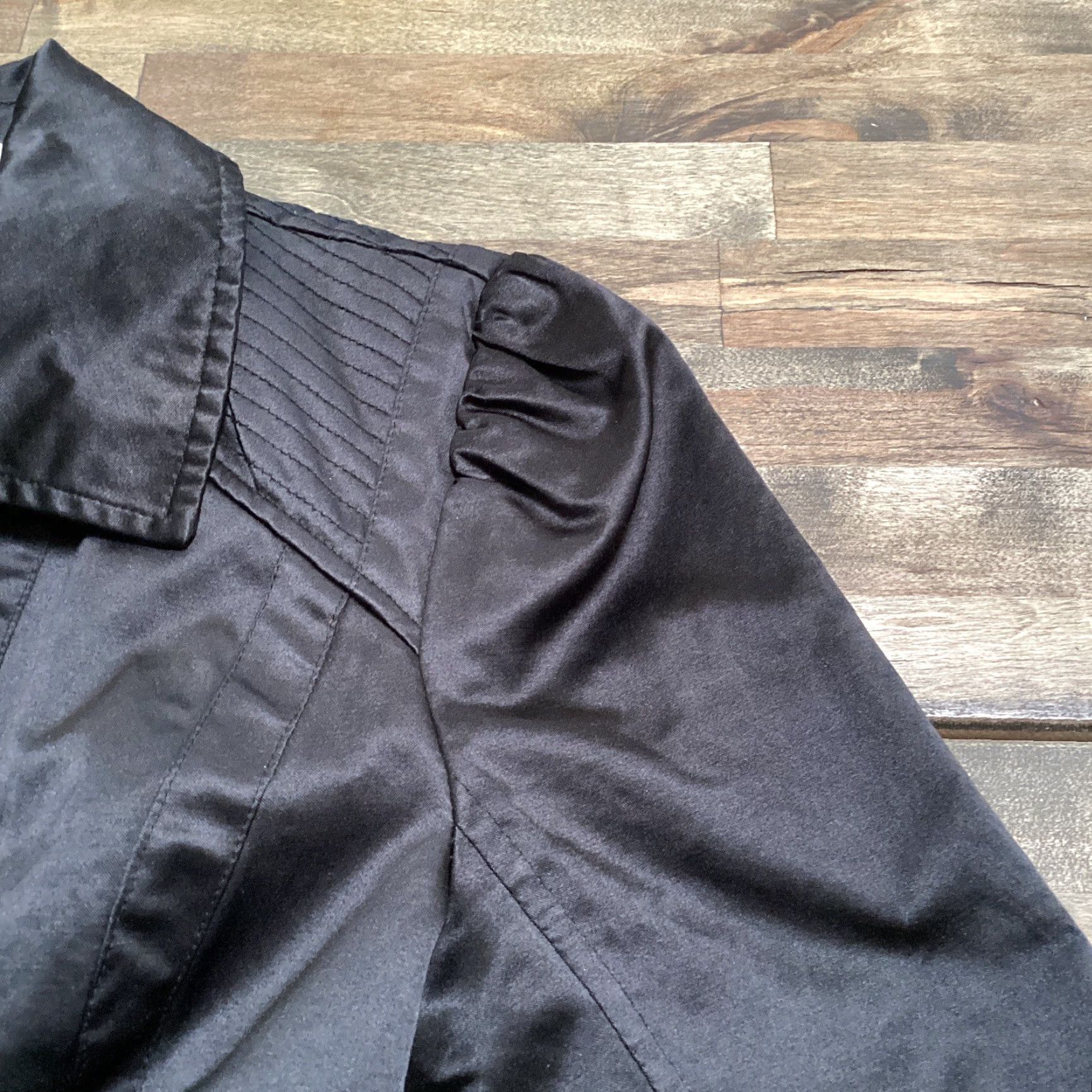 Guess VINTAGE G by GUESS Jacket Women S Black Trench Coat Button Down Collared Lined Size S / US 4 / IT 40 - 4 Thumbnail