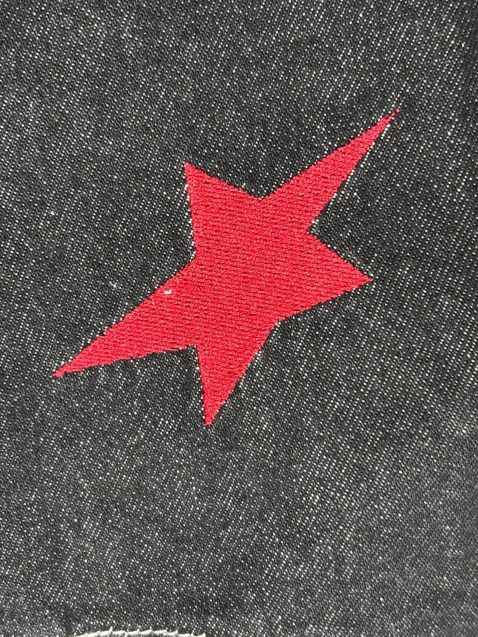 Other Retro Ravi Y2K Baggy Star Jeans Black Denim Streetwear Size US 30 / EU 46 - 7 Thumbnail
