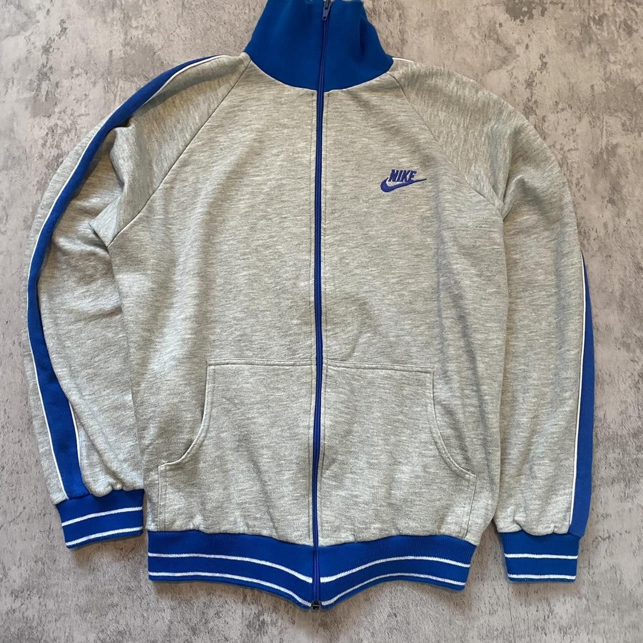 Nike 80s Nike ZIP Sweatshirt Boxy Vintage Sportswear Size US L / EU 52-54 / 3 - 1 Thumbnail