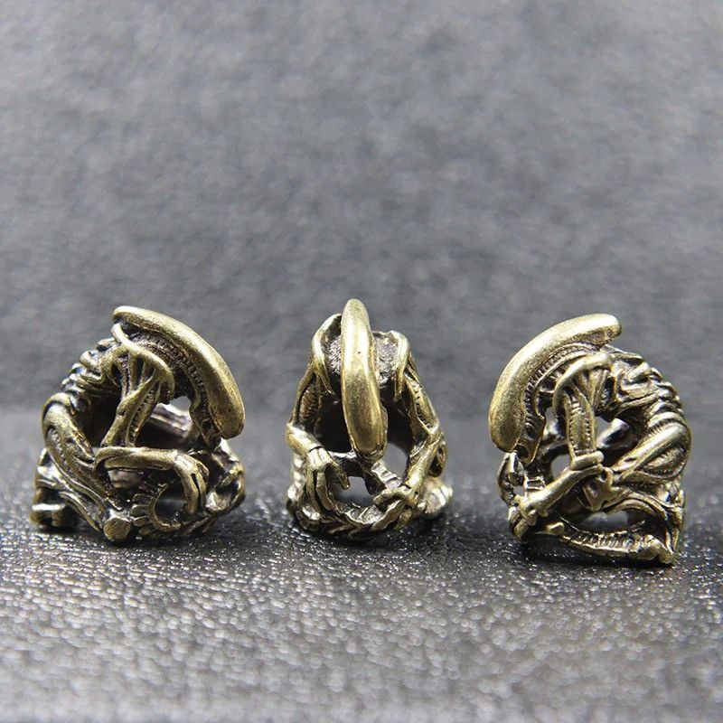 Handmade 3Pcs Alien Knife Beads Paracord Bead Zipper Umbrella Rope Size ONE SIZE - 7 Thumbnail