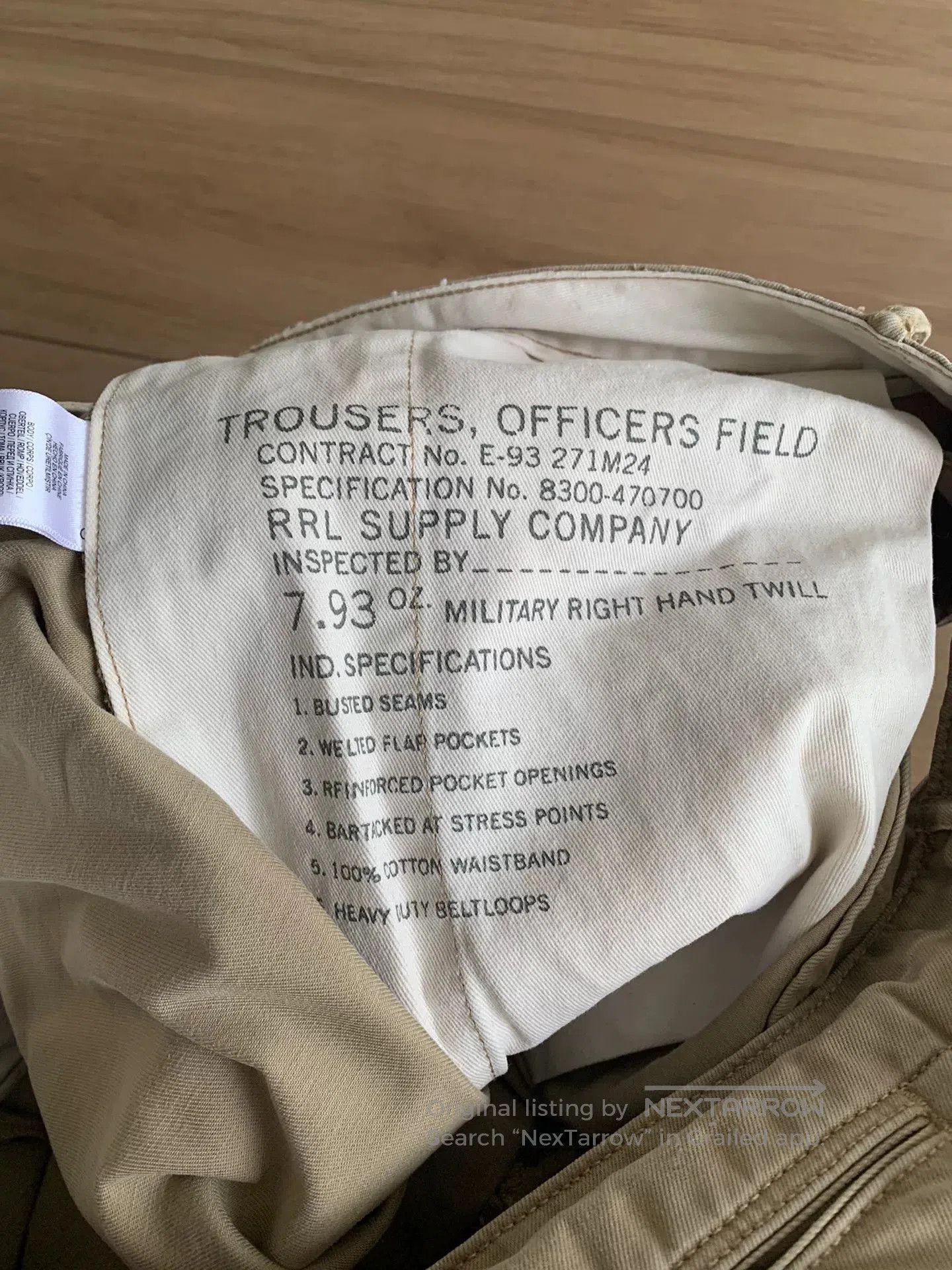 RRL Ralph Lauren RRL Slim Fit Officers Chino Pant. Size US 38 / EU 54 - 5 Thumbnail