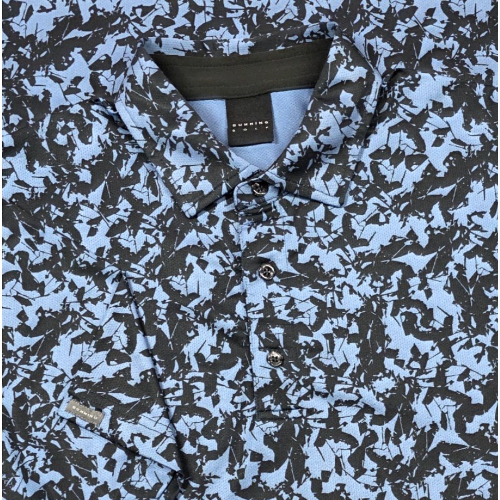 Vintage Dunning Polo Shirt Mens M Blue Camo Golf Performance Short Sleeve PGA Carolinas Shirt Size US M / EU 48-50 / 2 - 2 Thumbnail