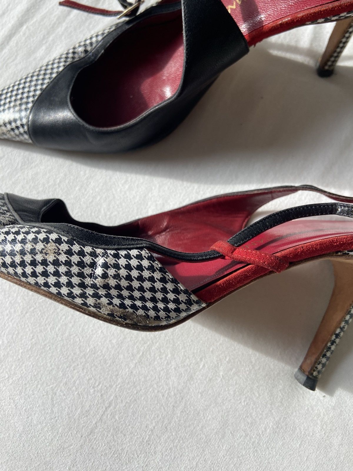 Dolce & Gabbana Dolce & Gabbana Houndstooth Heels Size US 8 / IT 38 - 4 Thumbnail