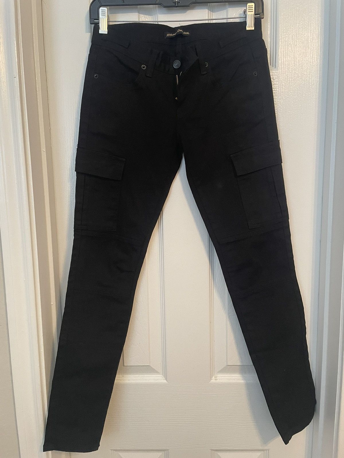 image of L’ Salvage Denim Cargo Pants Skinny Style in Black, Men's (Size 28)