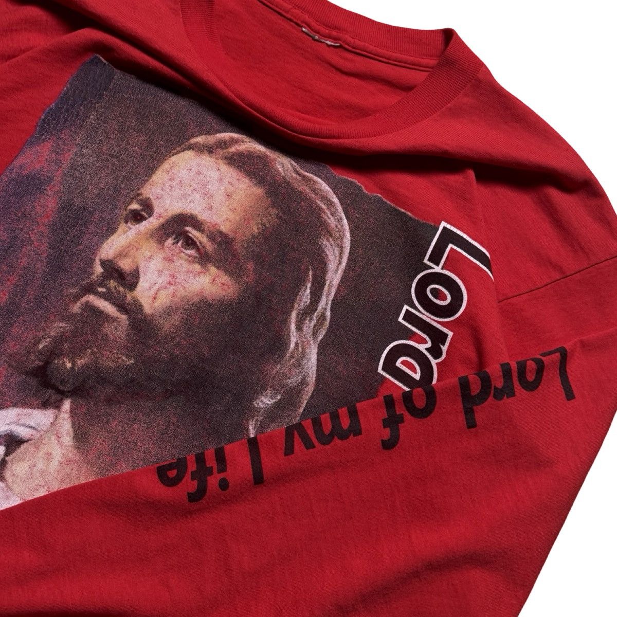 Other Vinta 90s Jesus Rap Tee Lord of My Life Men's L Red ERD Size US L / EU 52-54 / 3 - 4 Thumbnail